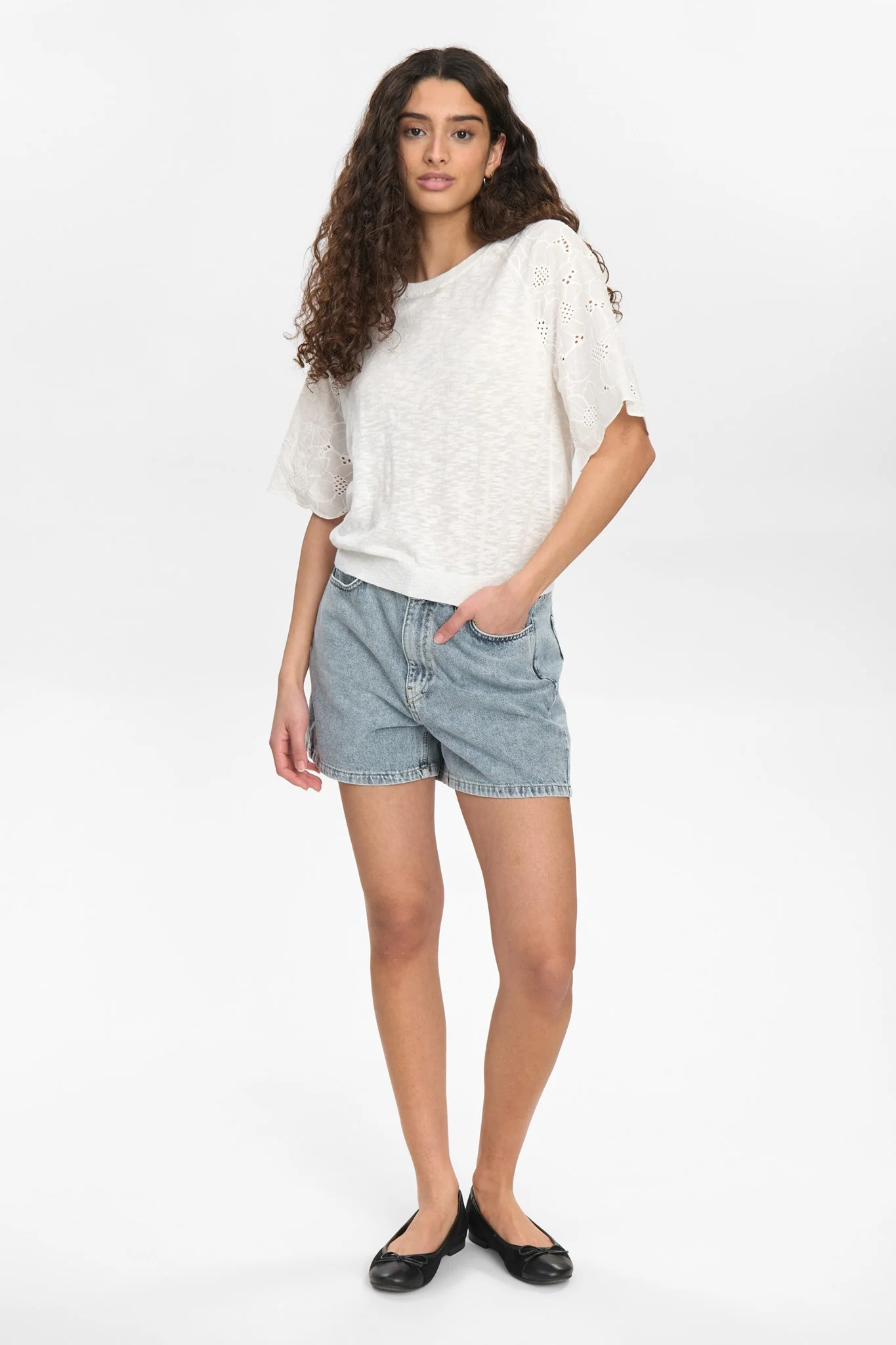 NUMOELLA SS PULLOVER  - Cloud Dancer - Image 3
