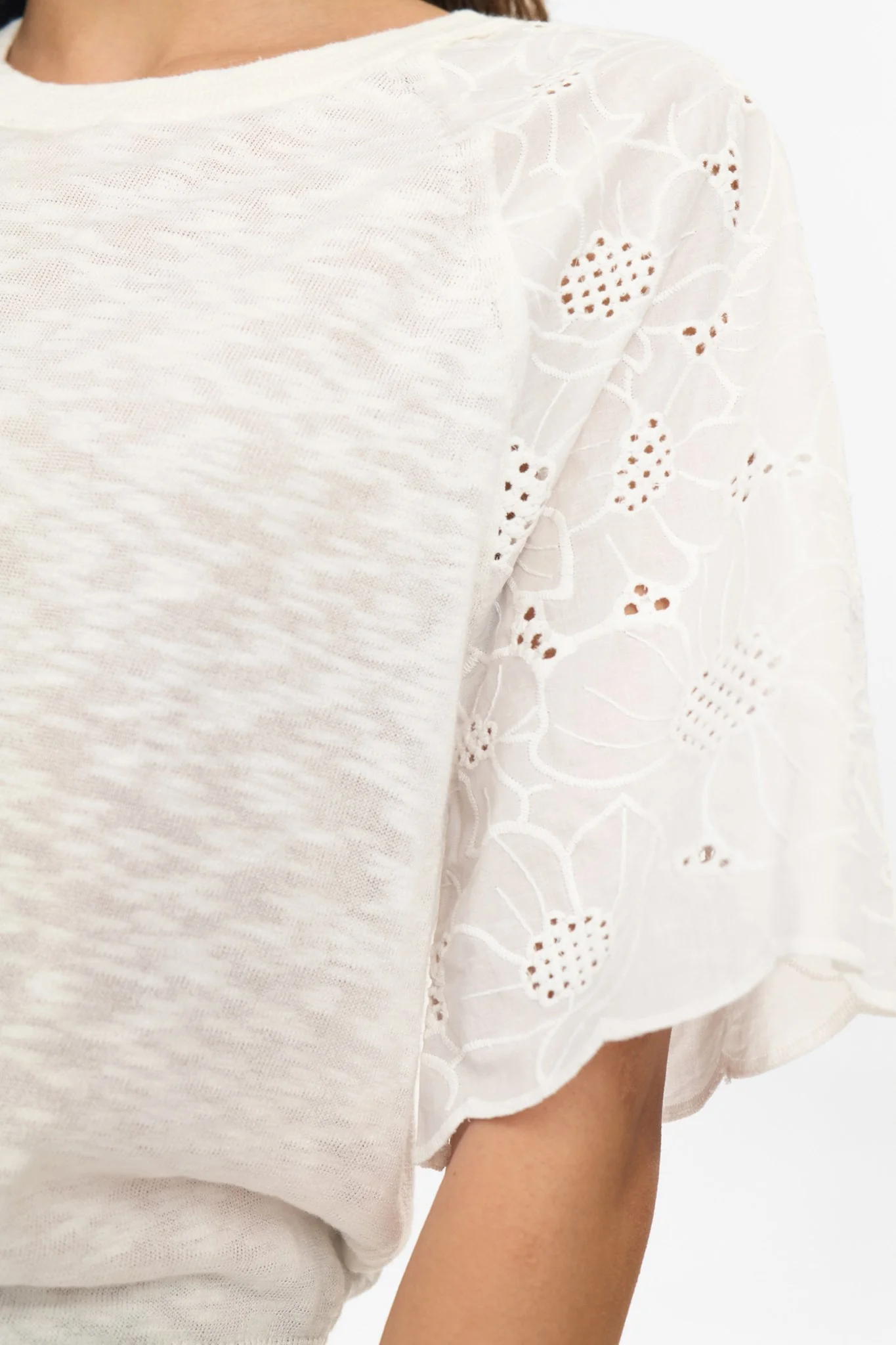 NUMOELLA SS PULLOVER  - Cloud Dancer - Image 4