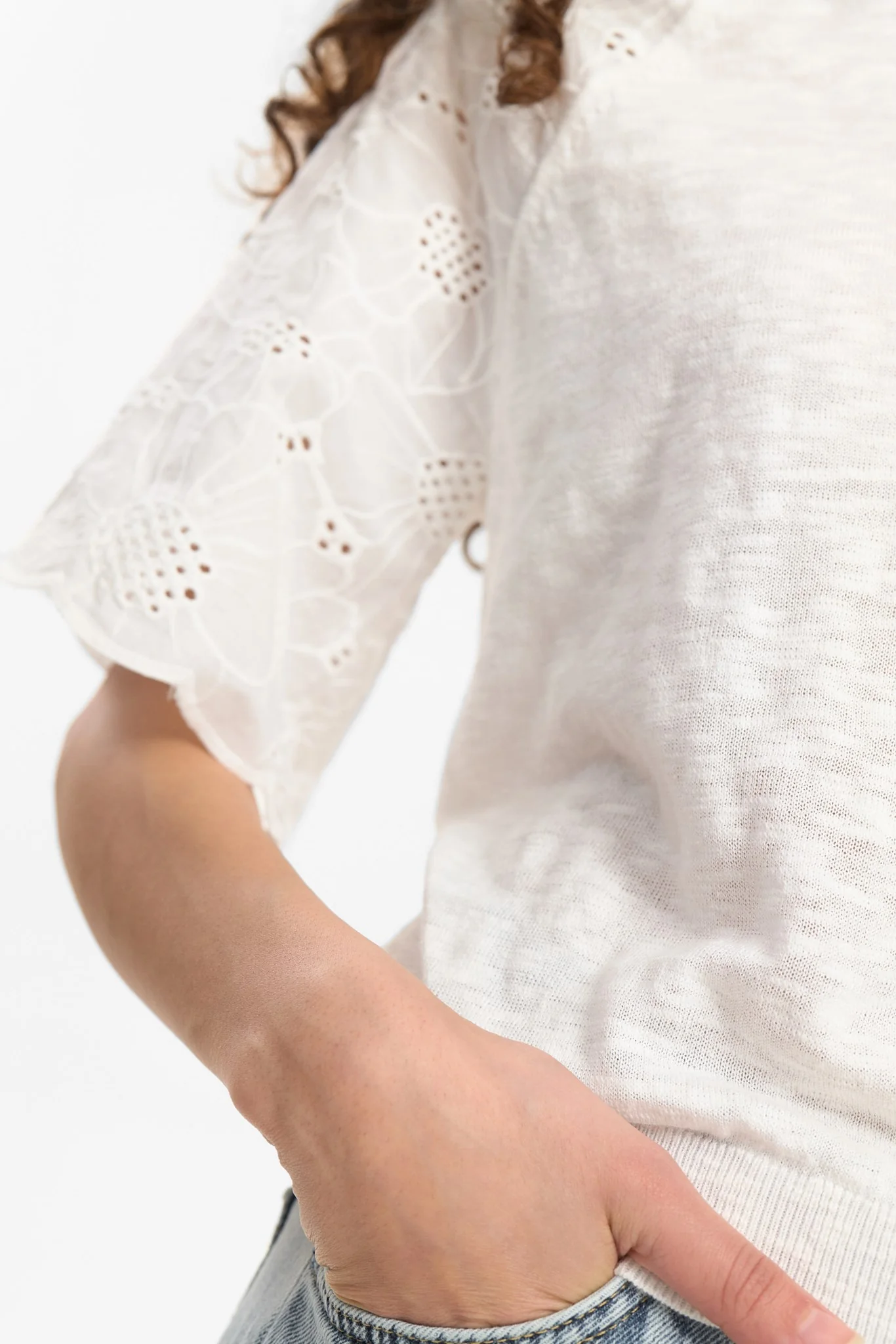 NUMOELLA SS PULLOVER  - Cloud Dancer - Image 5