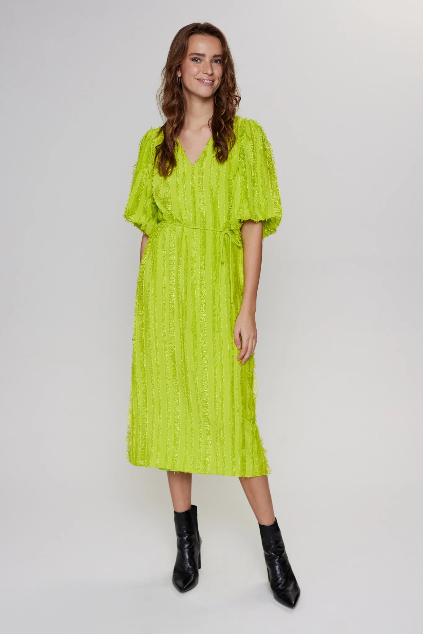 NUMOLEKO DRESS - Acid Lime - Image 3