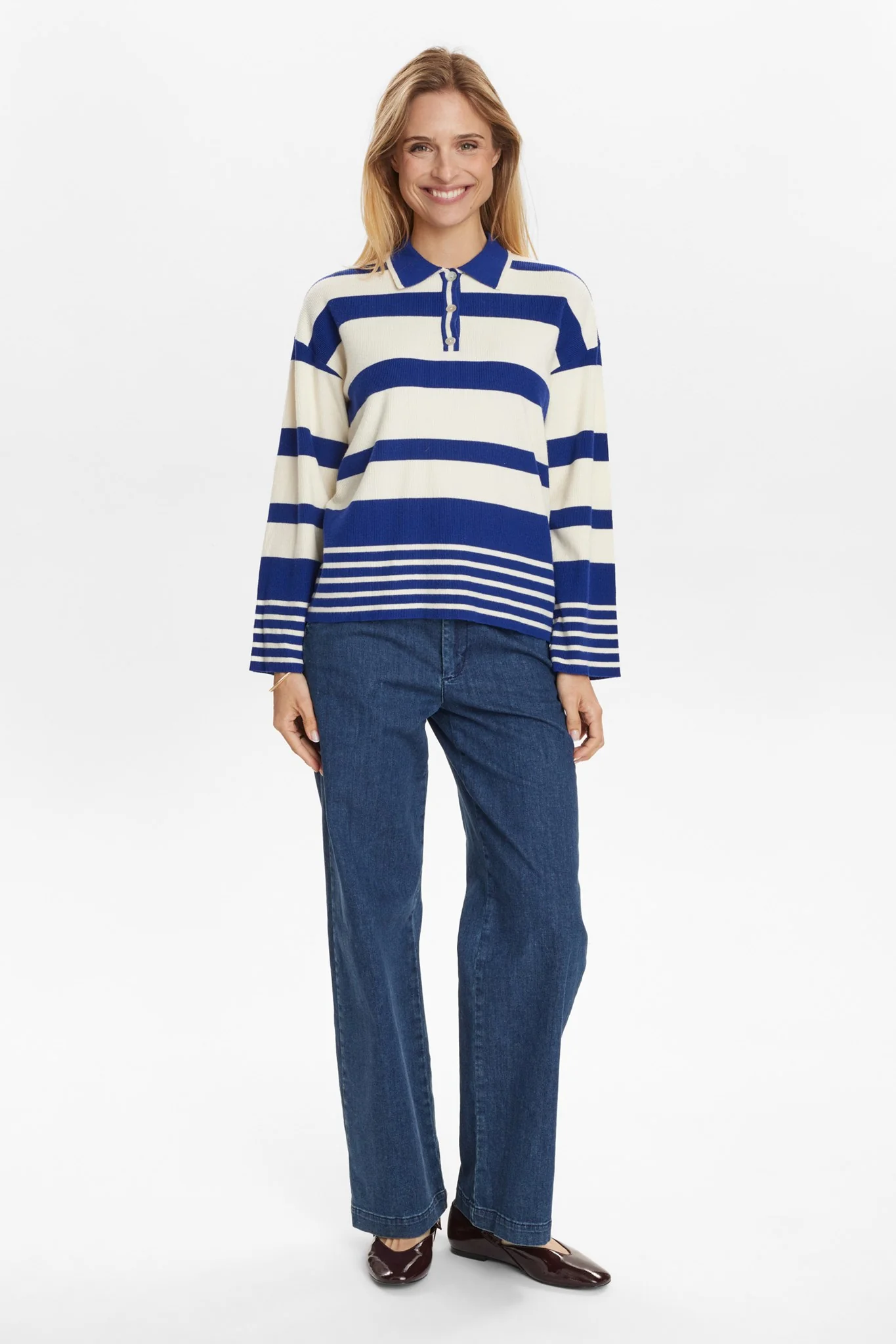 NUMONIQUE TWO STRIPE PULLOVER - Blueprint - Image 3