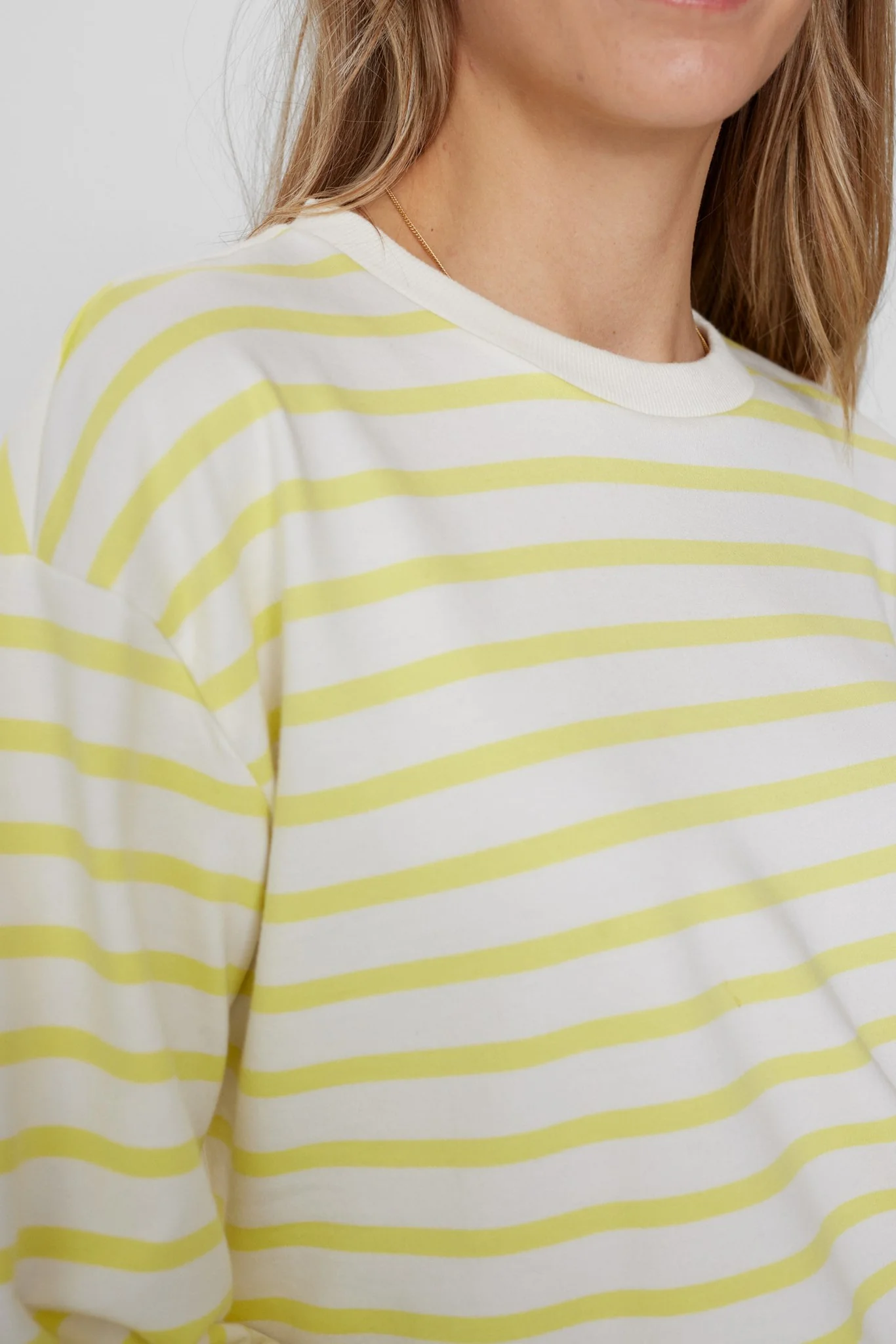 NUMYRA STRIPE SWEAT - GOTS - Limelight - Image 4