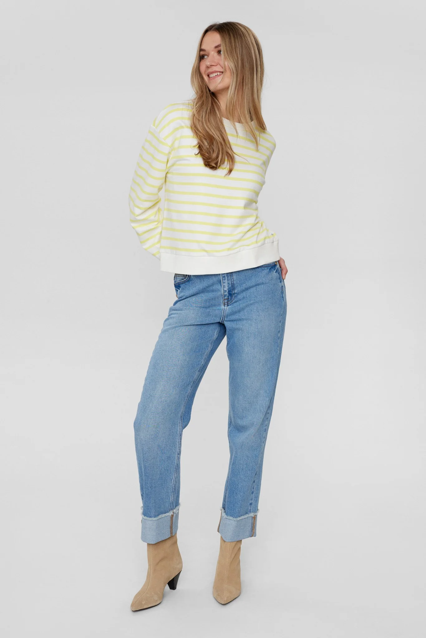 NUMYRA STRIPE SWEAT - GOTS - Limelight - Image 6