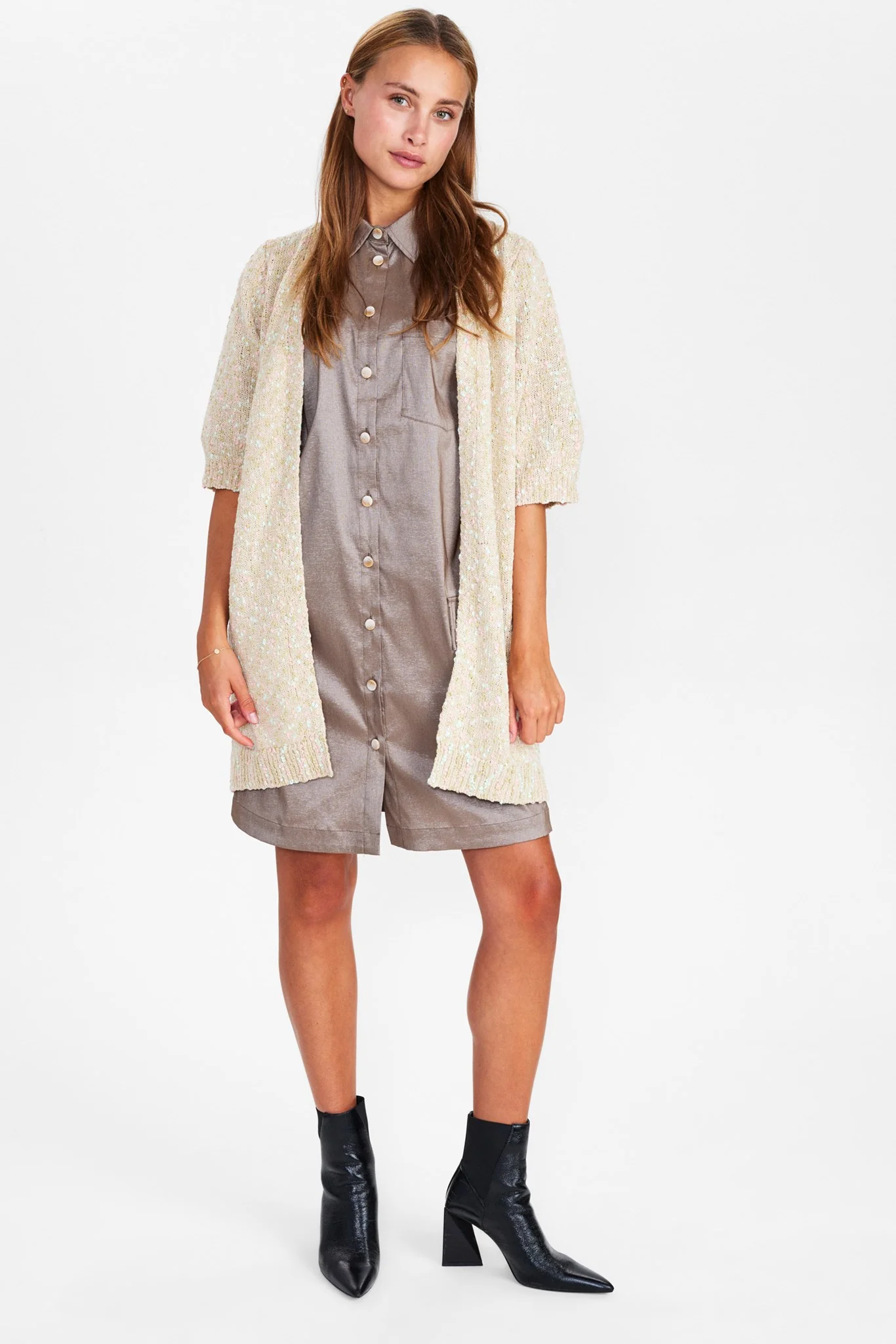 NUNATALI CARDIGAN - Oyster Gray - Image 3