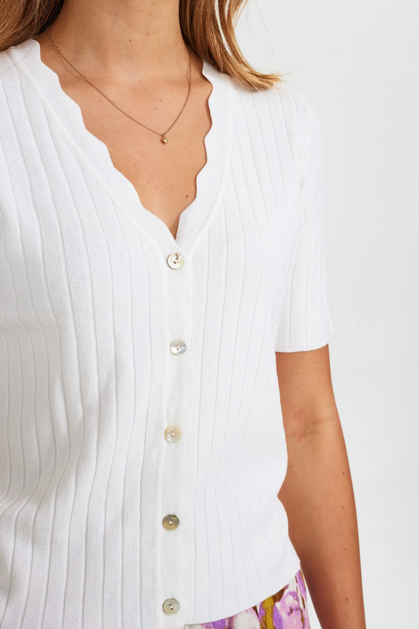 NUNELLI CARDIGAN - Cloud Dancer - Image 4