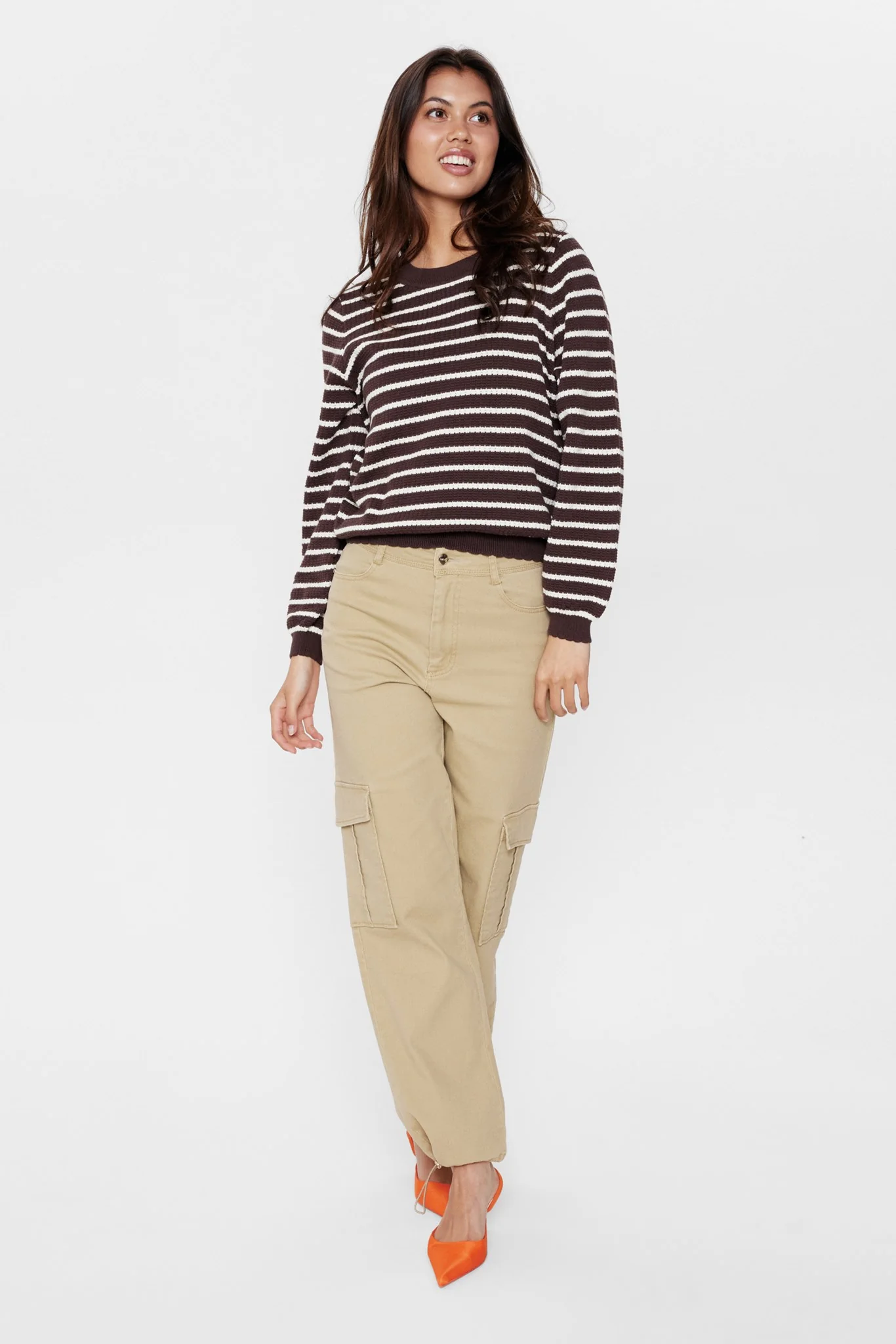 NUNICOLE LS PULLOVER - GOTS - Chicory Coffee - Image 3