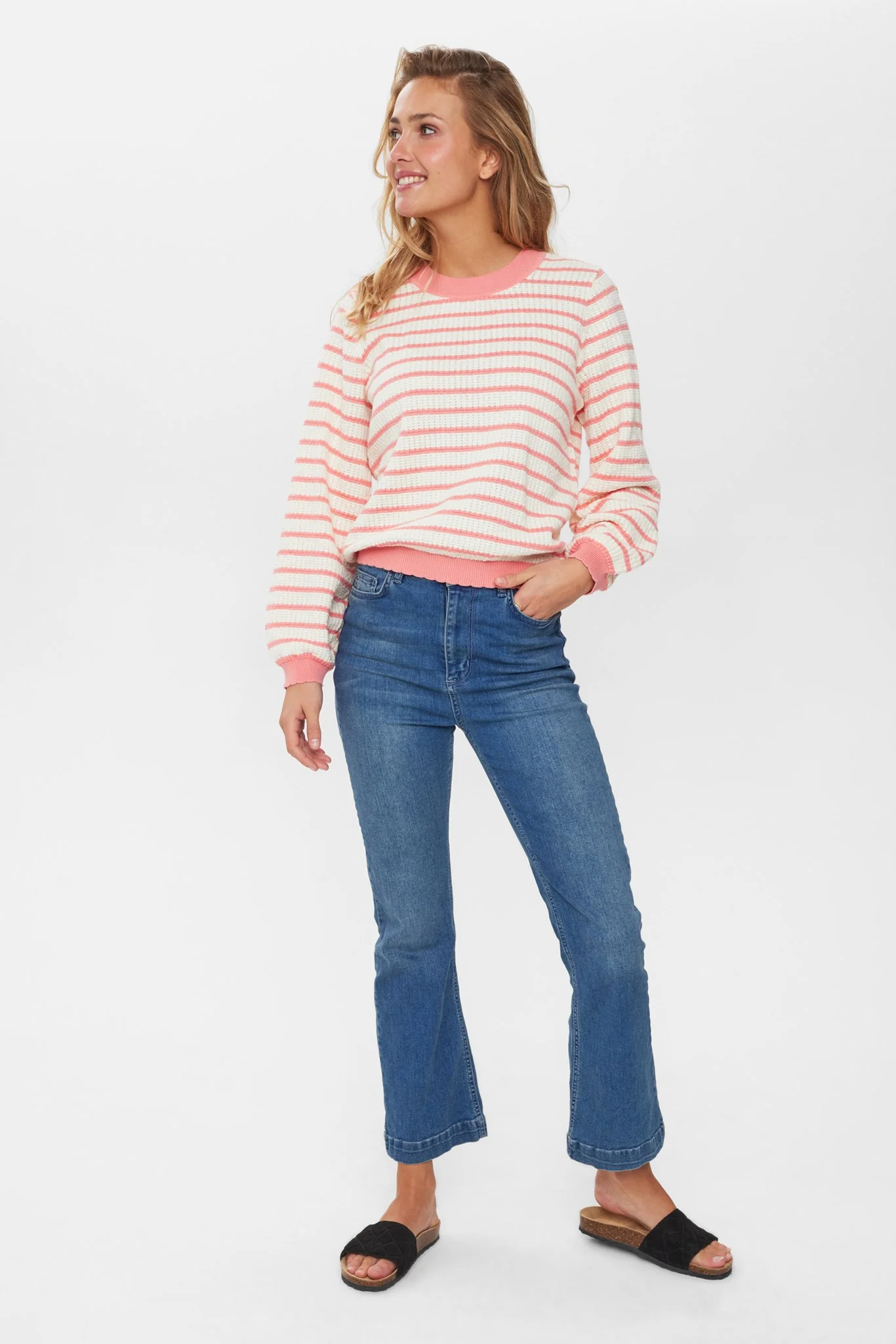 NUNICOLE LS PULLOVER - GOTS - Shell Pink - Image 3