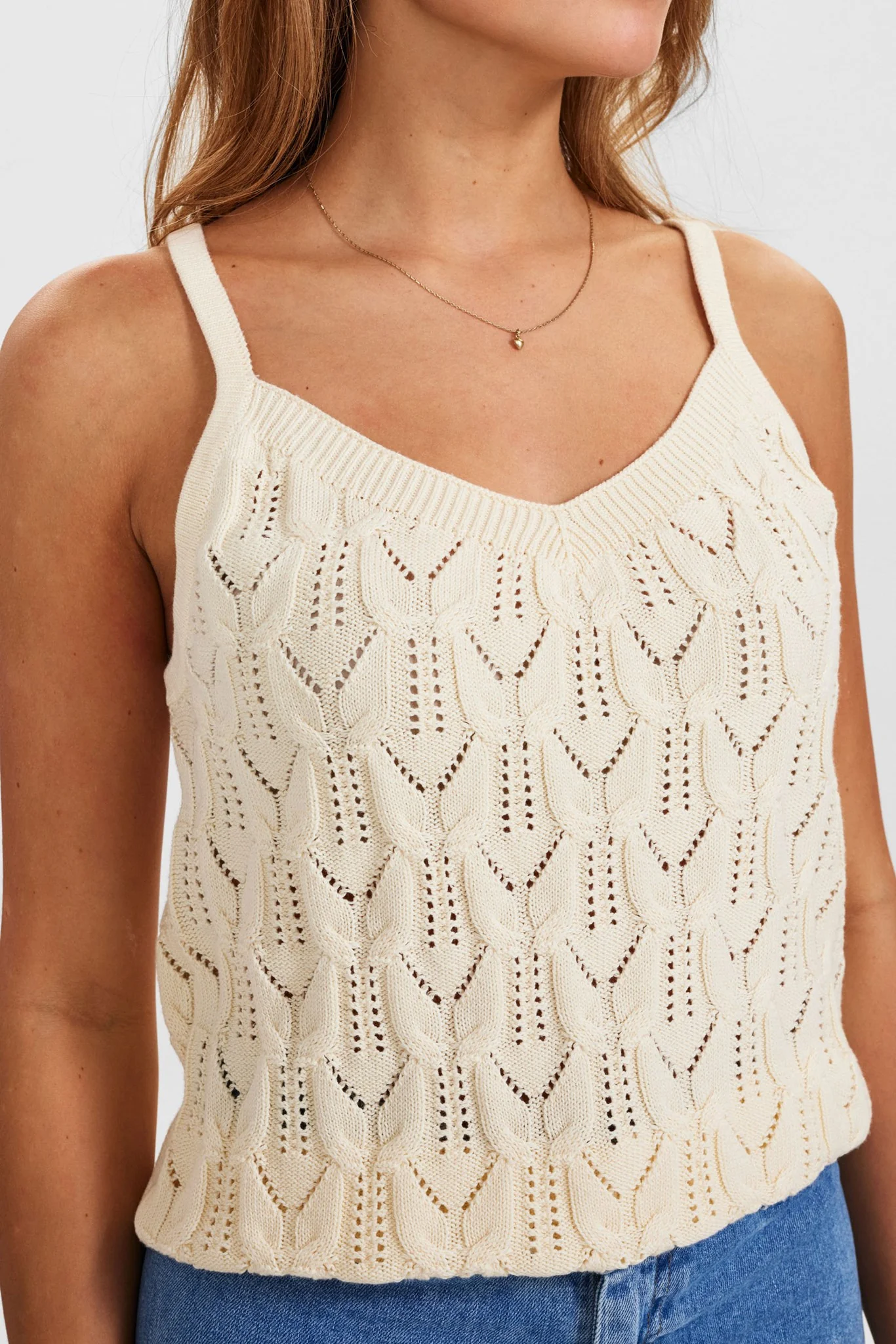 NUNIKKIE KNIT TOP - GOTS - Cloud Dancer - Image 4