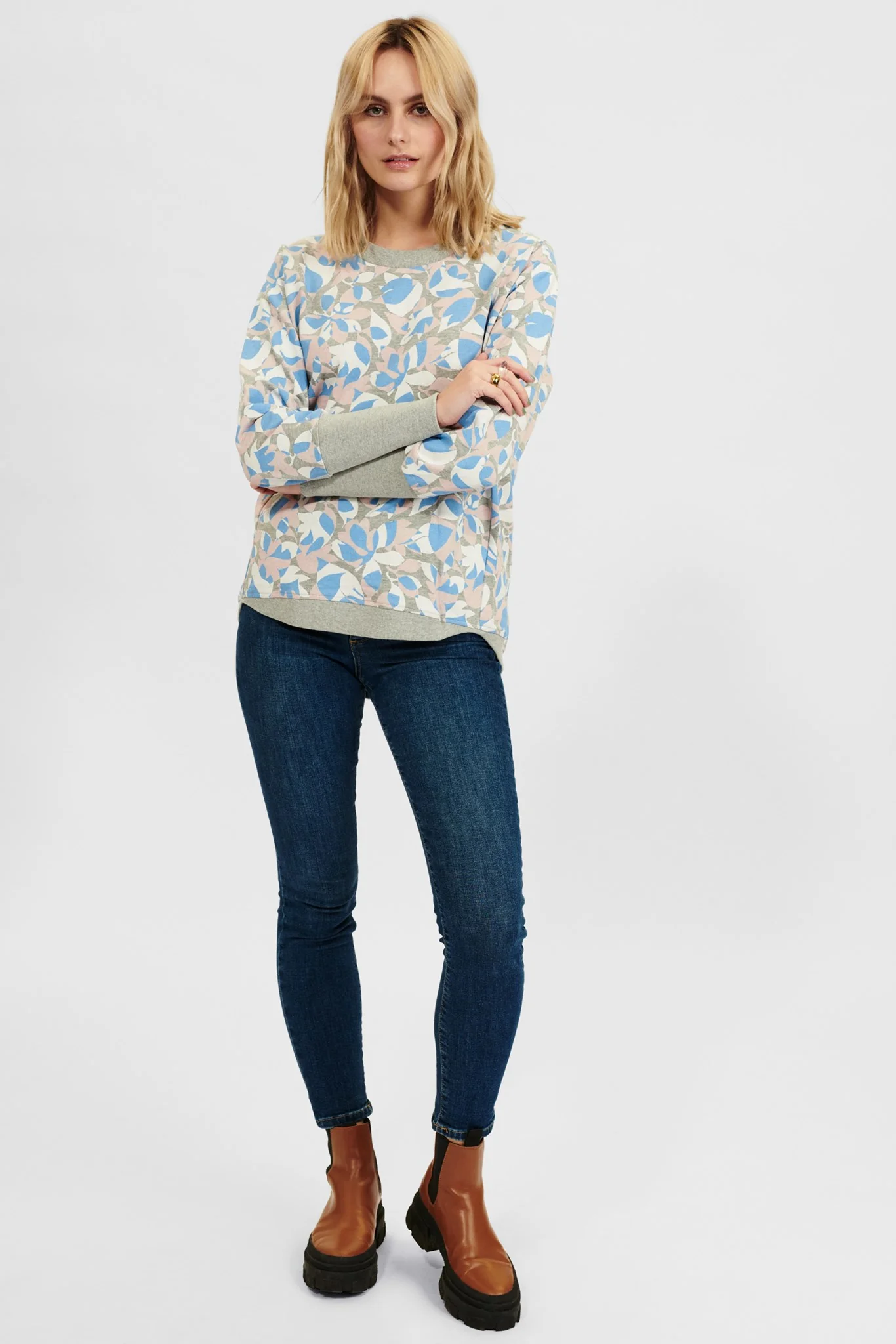 NUNIKOLA SWEAT - Medium Grey mel - Image 3