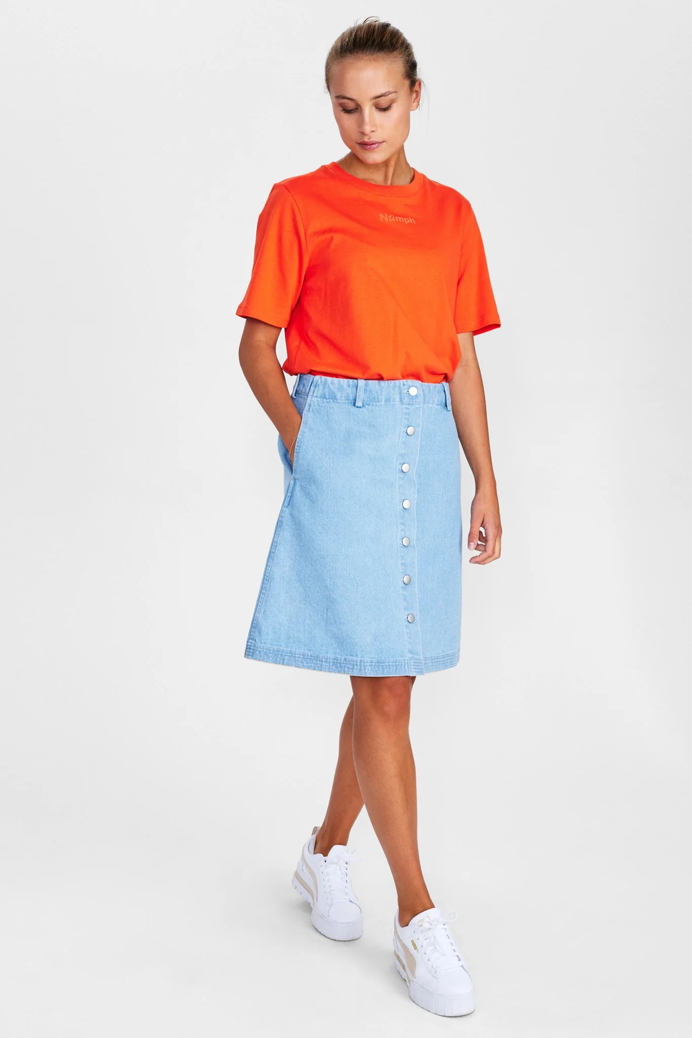 NUNILLA SKIRT - Light Blue Denim - Image 3