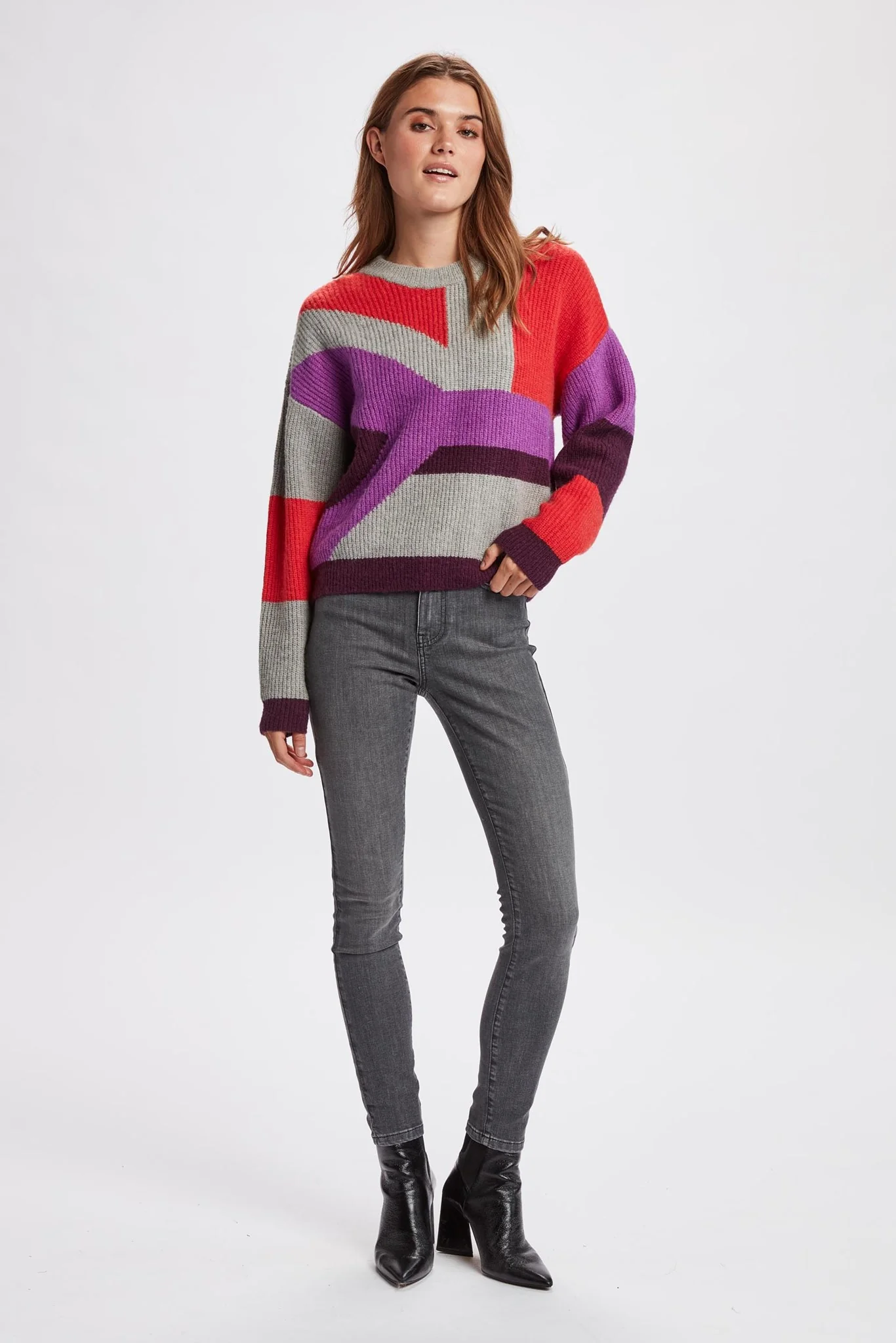 NUNINA PULLOVER BF - Medium Grey mel - Image 3