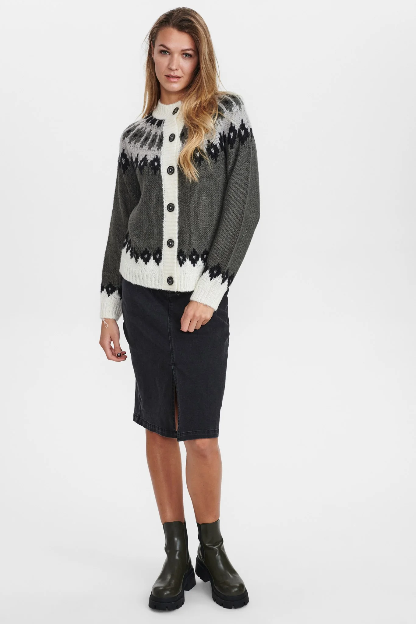 NUNORDI CARDIGAN - Dark Shadow - Image 3