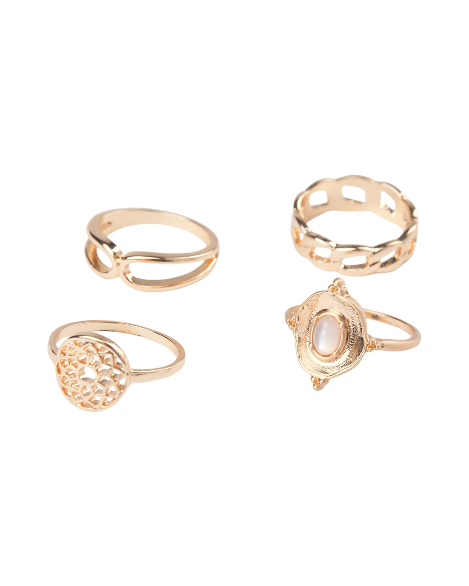 NUOLPA RING 4-PACK - Gold - Image 3