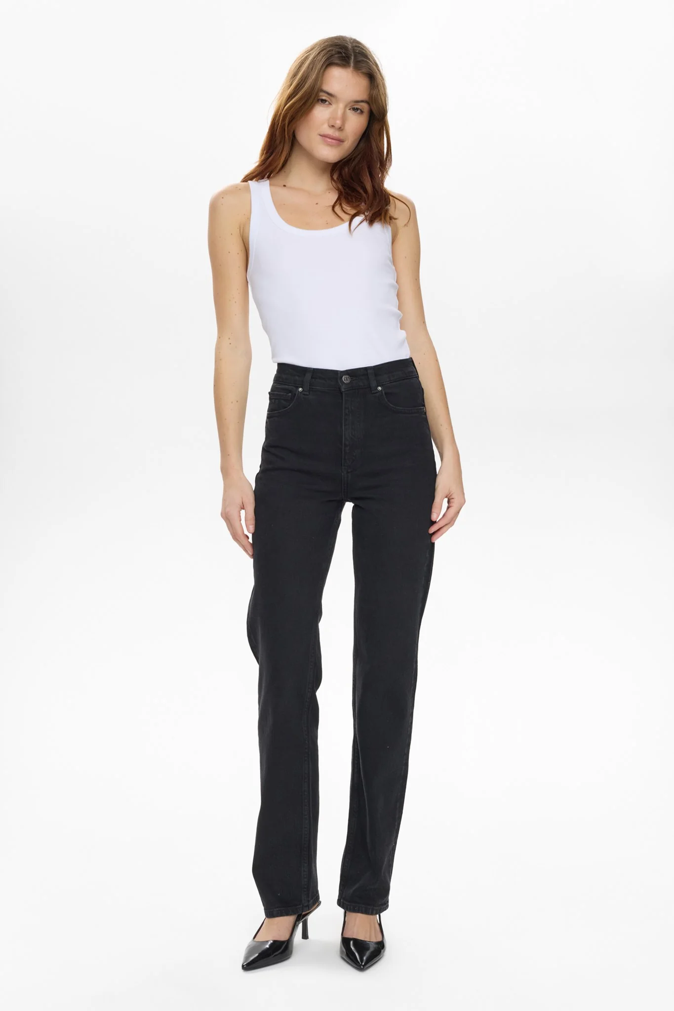 NUOSLO HR STRAIGHT JEANS - S3018 - Black Denim - Image 3