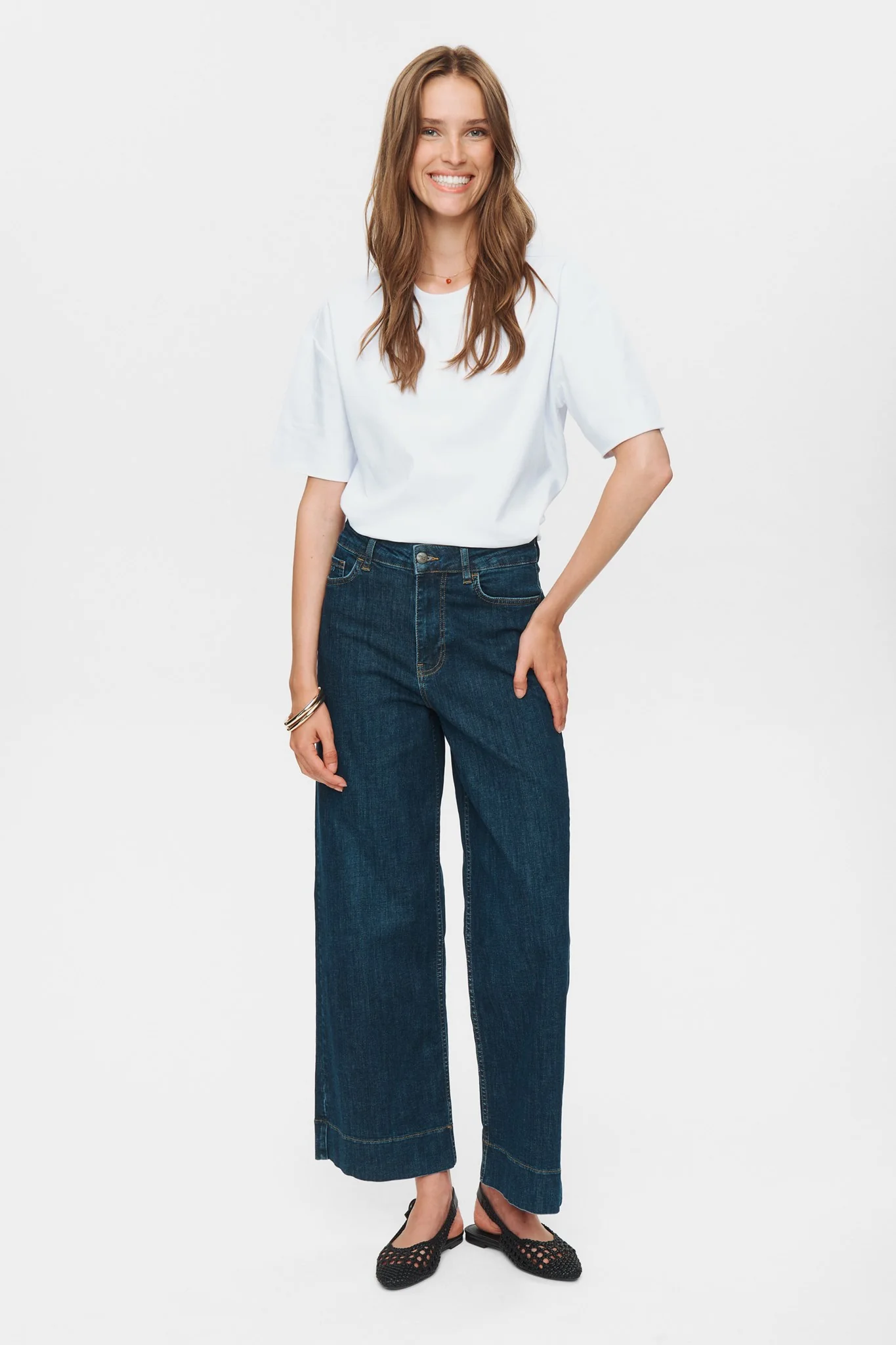 NUPARIS CROPPED JEANS - DARK BLUE - Dark Blue Denim - Image 3