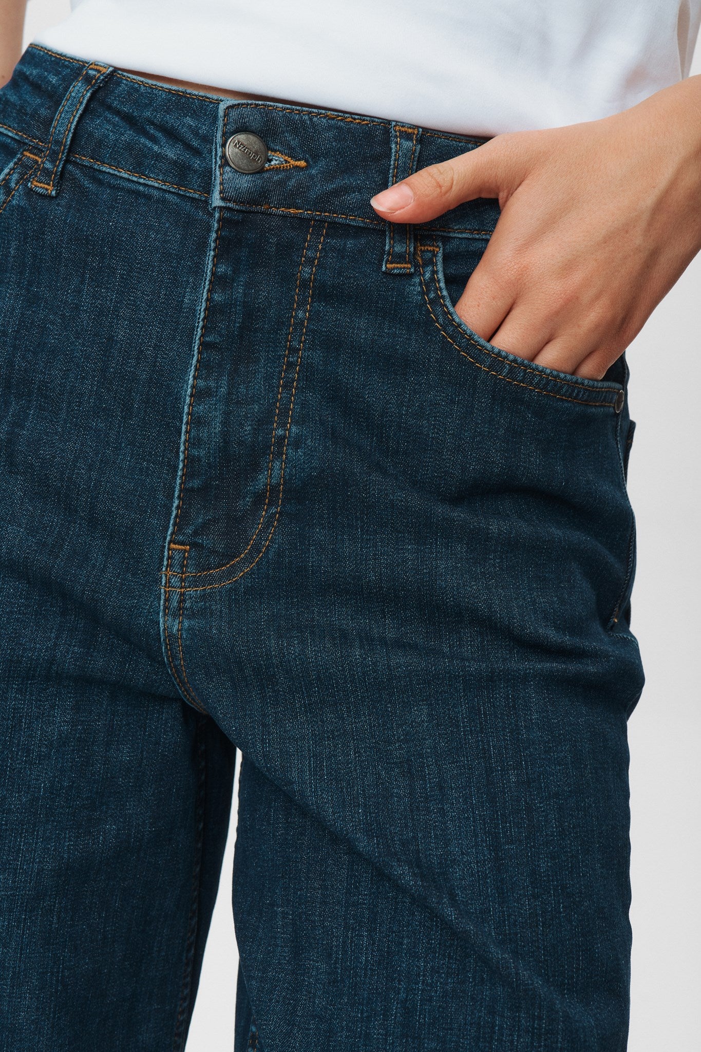 NUPARIS CROPPED JEANS - DARK BLUE - Dark Blue Denim - Image 4