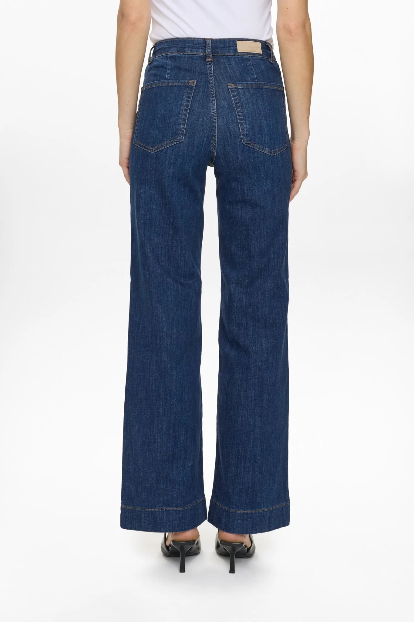 NUPARIS HR WIDE JEANS - P3012 - Dark Blue Denim - Image 3