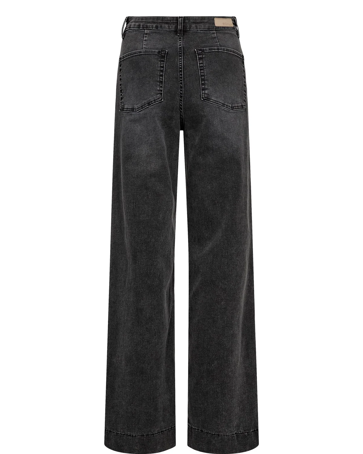 NUPARIS HR WIDE JEANS - P3020 - Black Washed Denim - Image 8