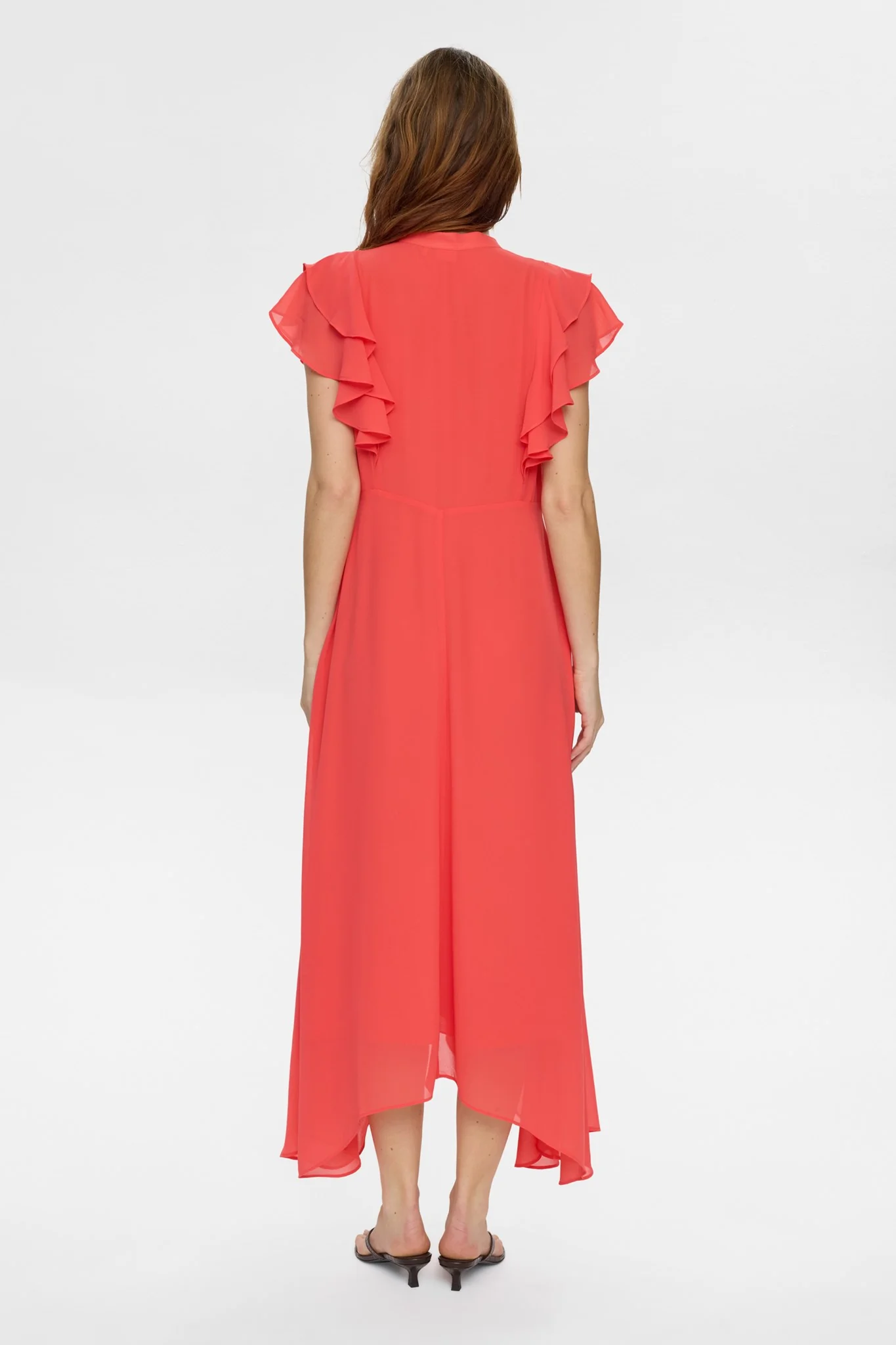 NUPARISA RUFFLE DRESS - Cayenne - Image 2