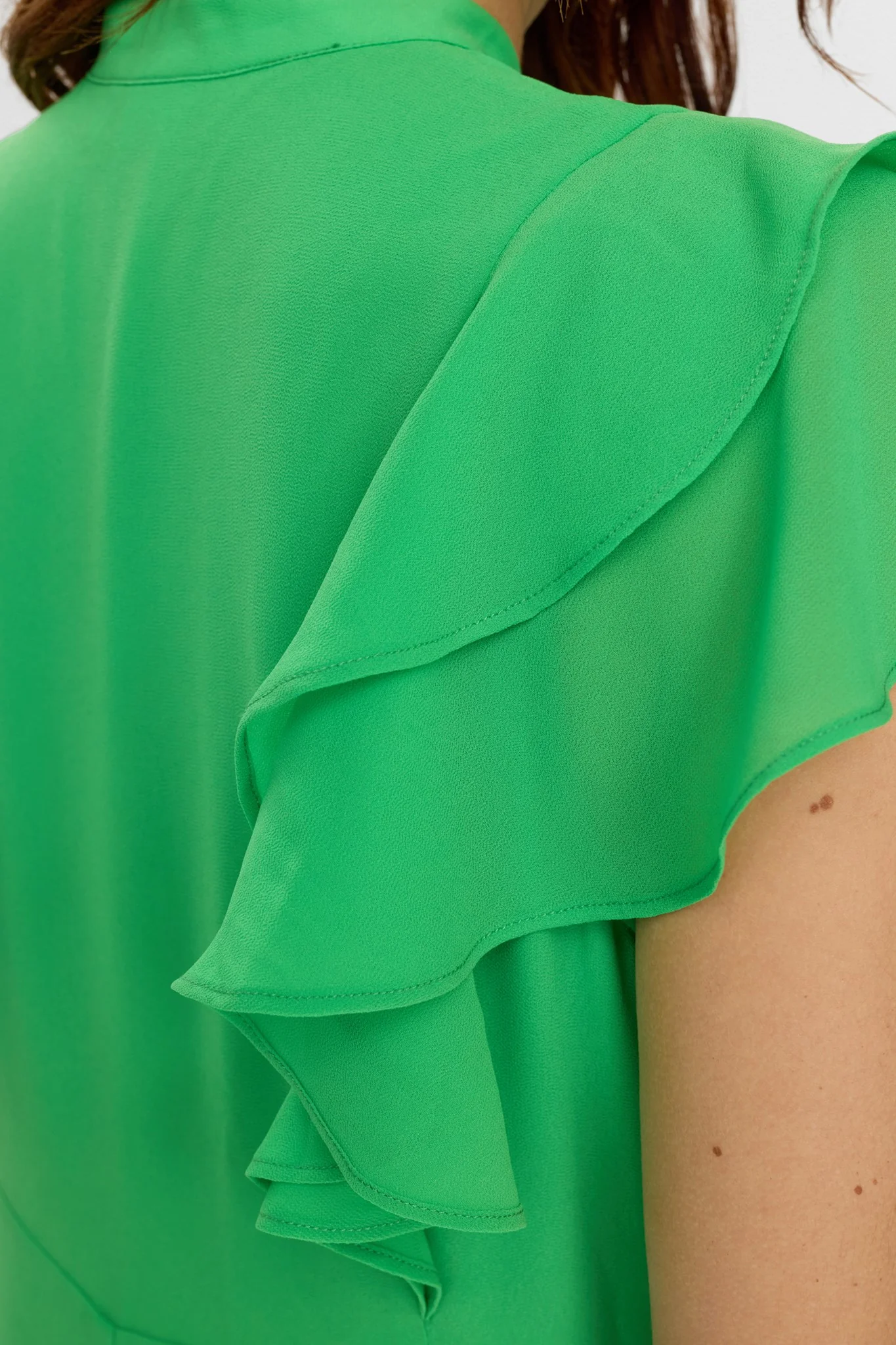 NUPARISA RUFFLE DRESS - Vibrant Green - Image 6