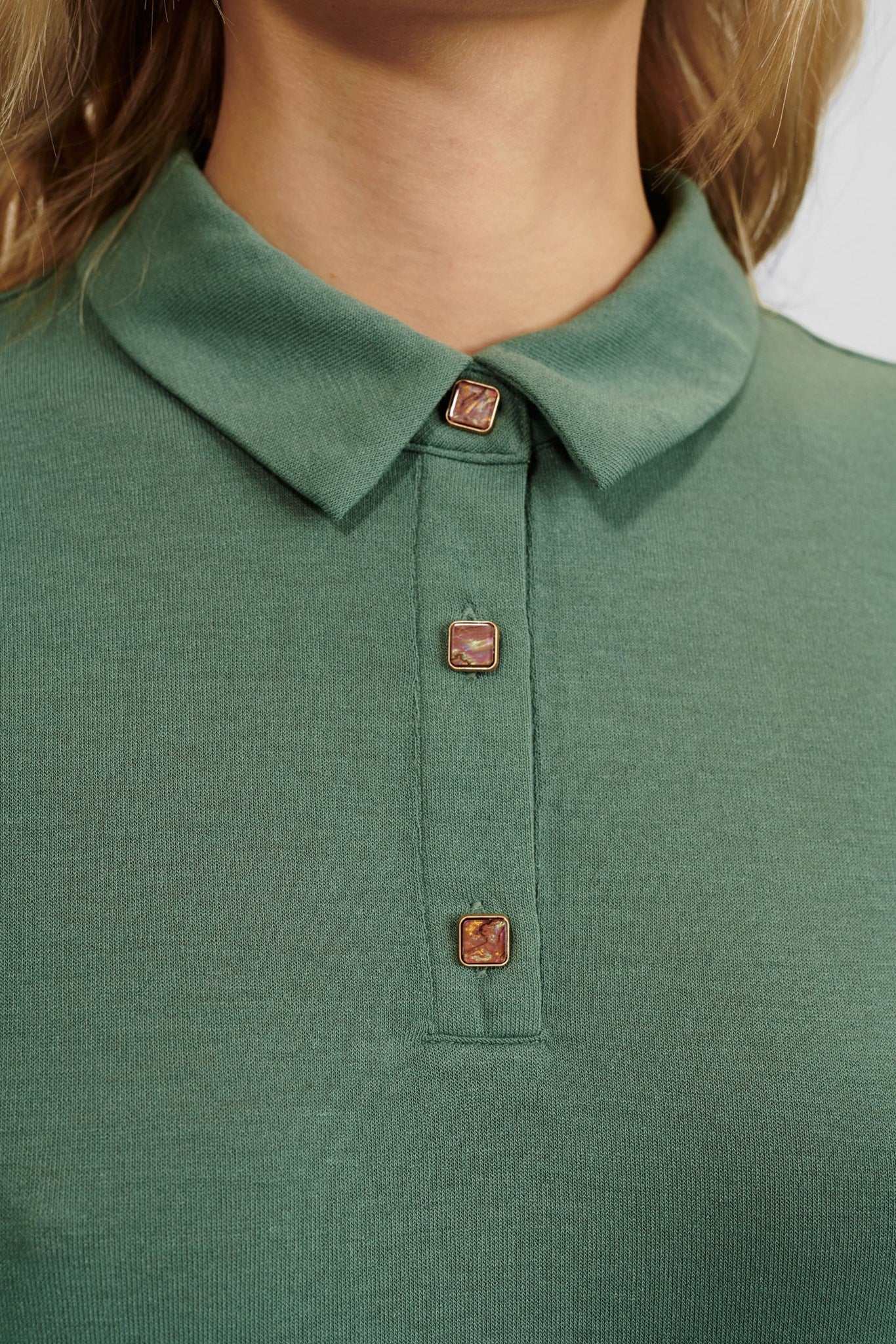 NUPEARL POLO BLOUSE - Sea Spray - Image 4