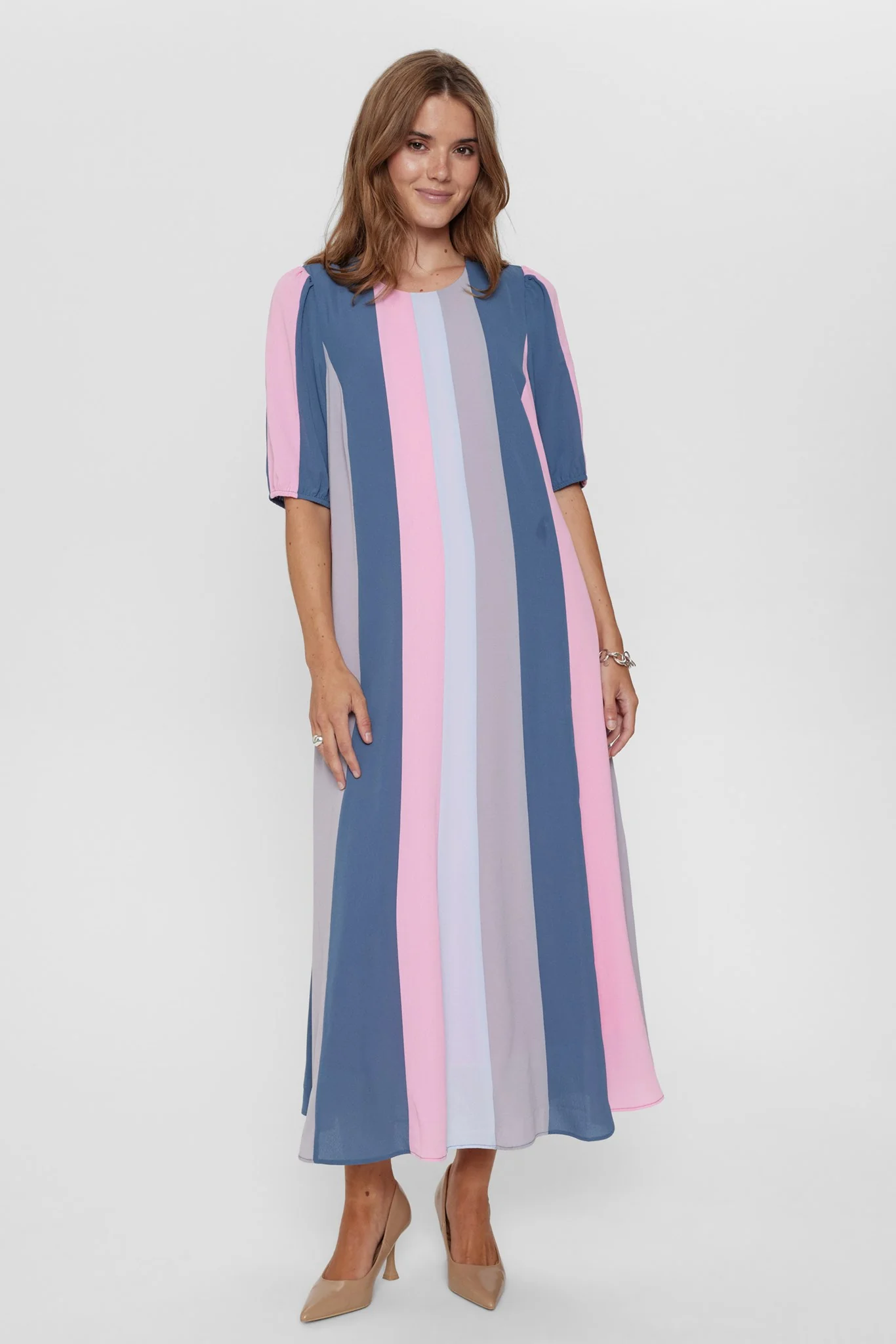 NUPENELOPE SS DRESS - Blue Fog - Image 4