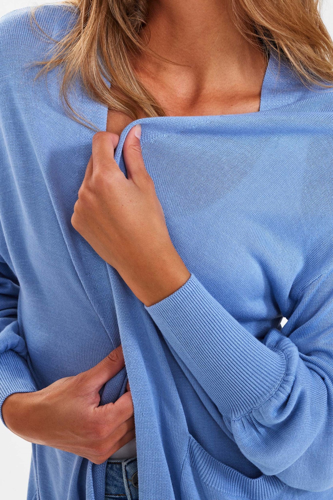 NUPIANY LONG CARDIGAN - NOOS - Bel Air Blue - Image 5