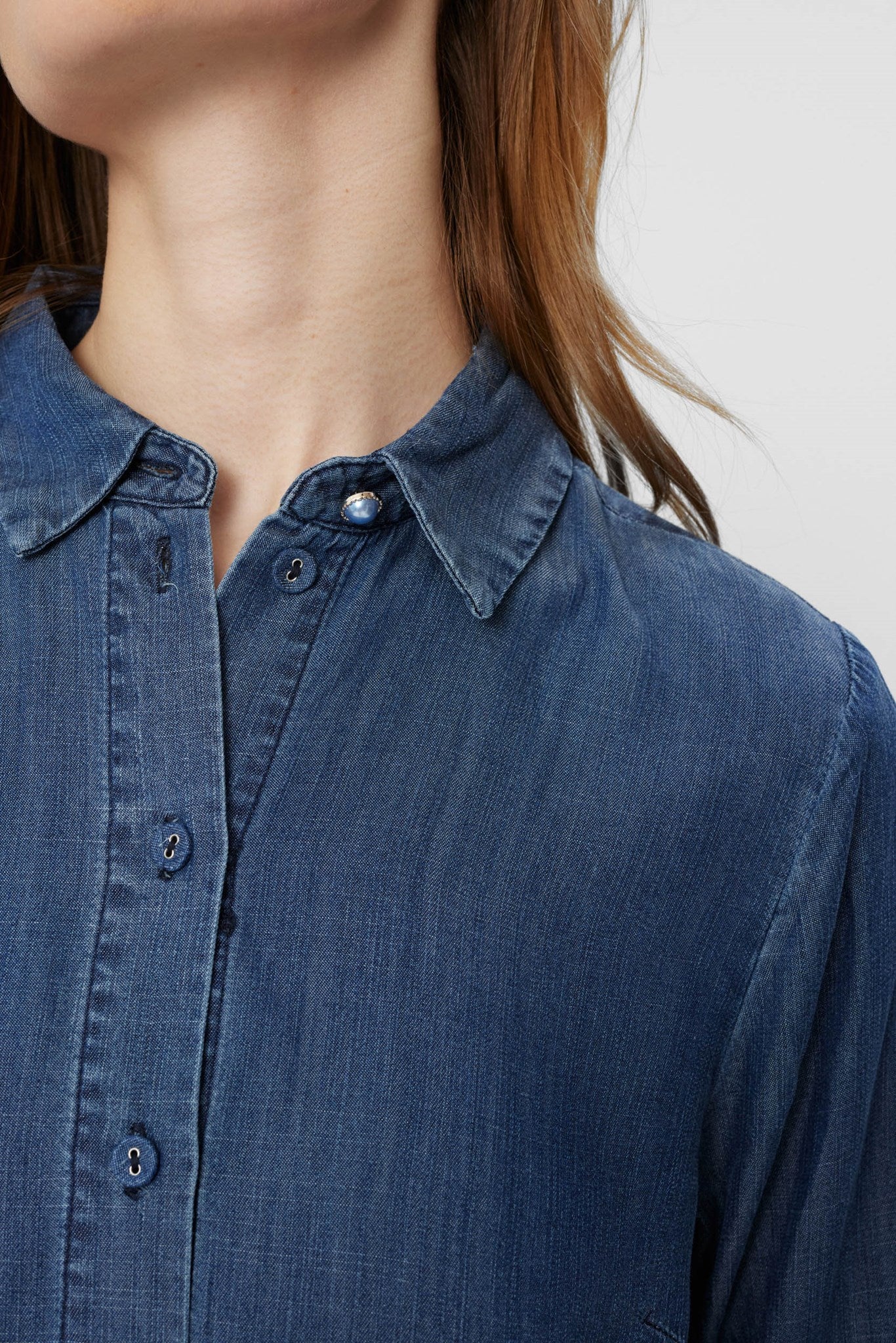 NUPILEASKI SHIRT   - Dark Blue Denim - Image 4