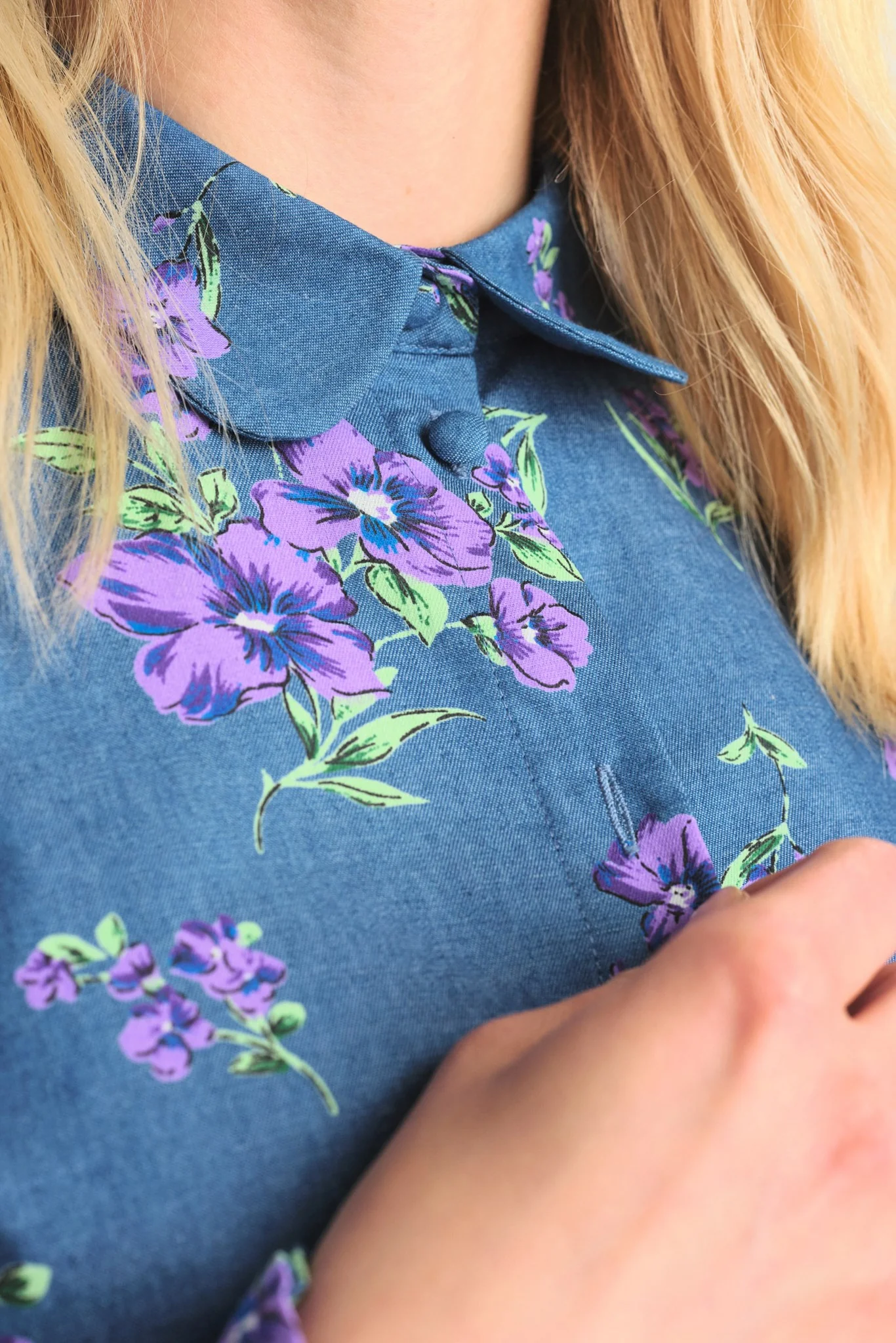 NUPINA LS SHIRT - Medium Blue Denim - Image 4