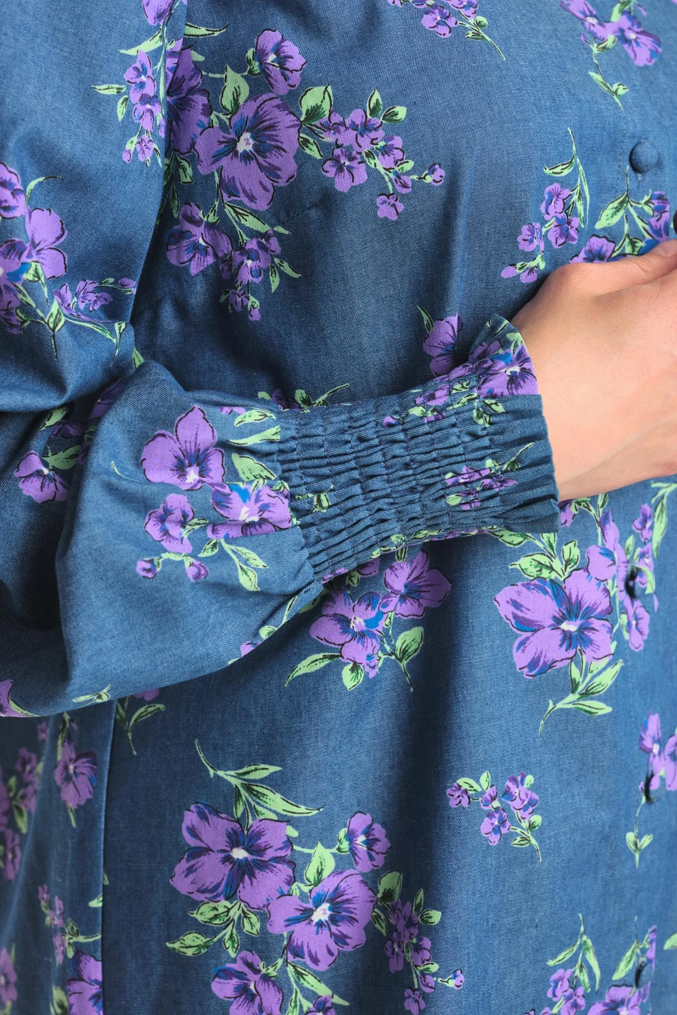 NUPINA LS SHIRT - Medium Blue Denim - Image 5