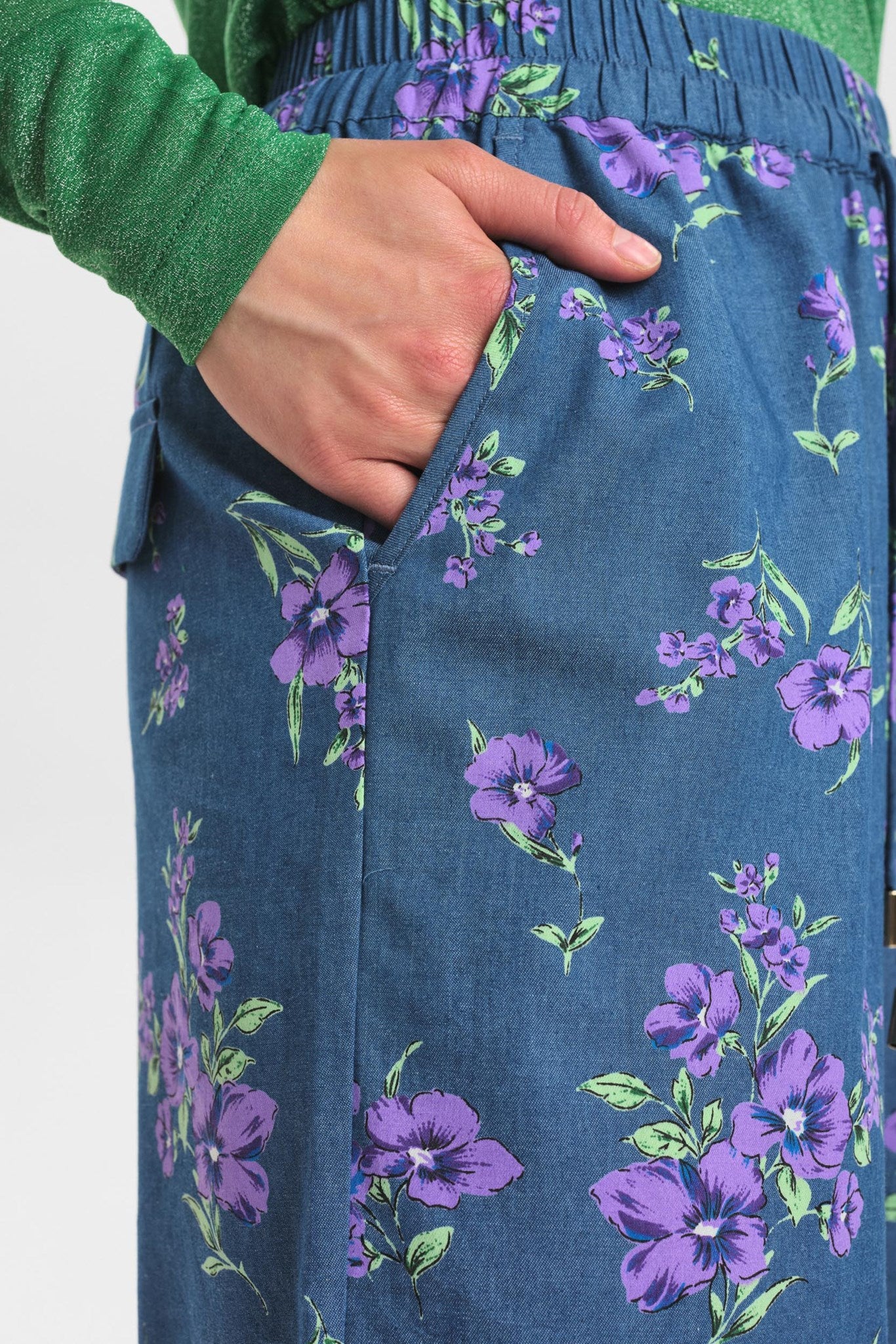 NUPINA PANTS - Medium Blue Denim - Image 5