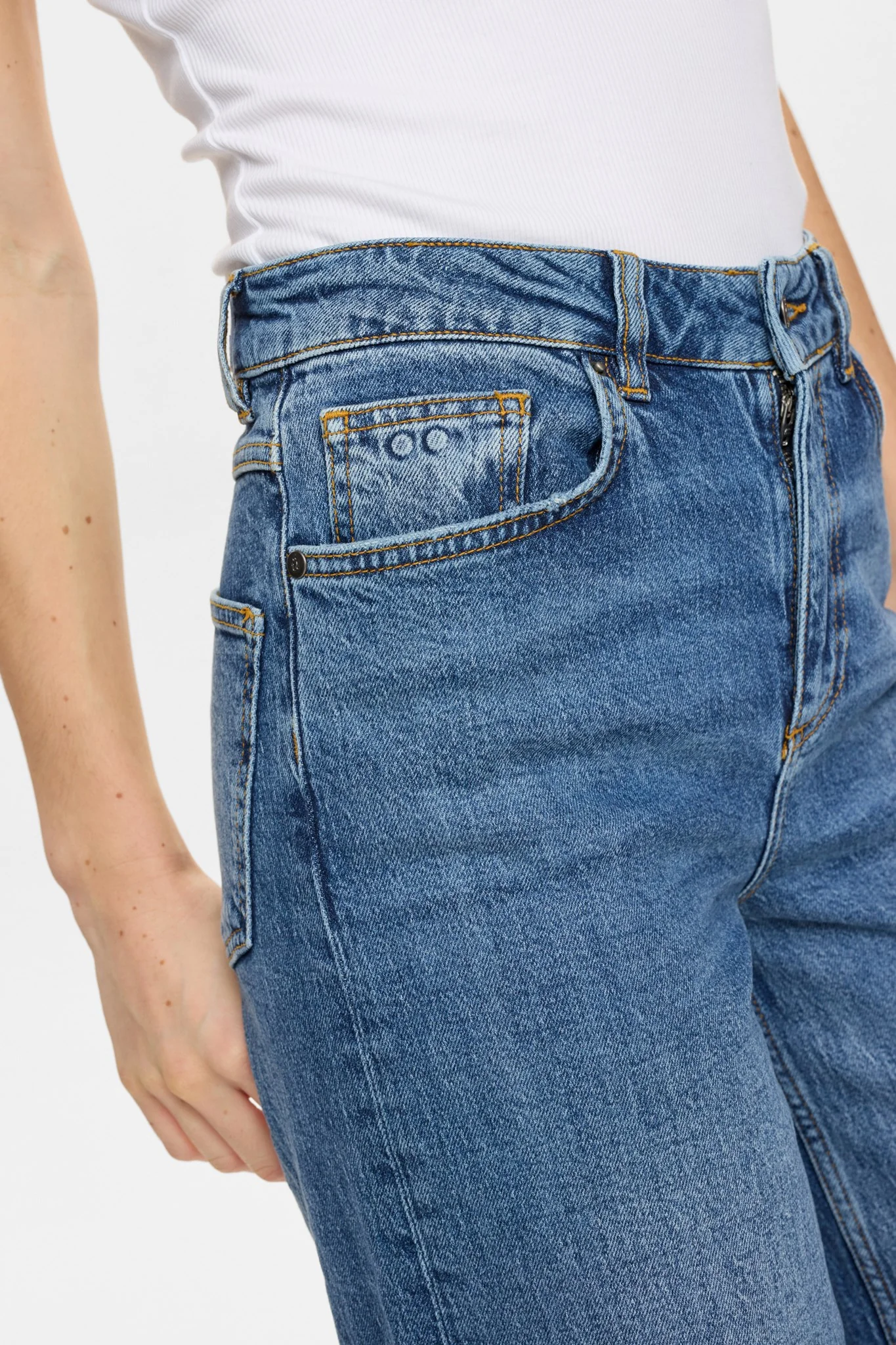 NUPISA HR WIDE JEANS - S3013 - Medium Blue Denim - Image 4