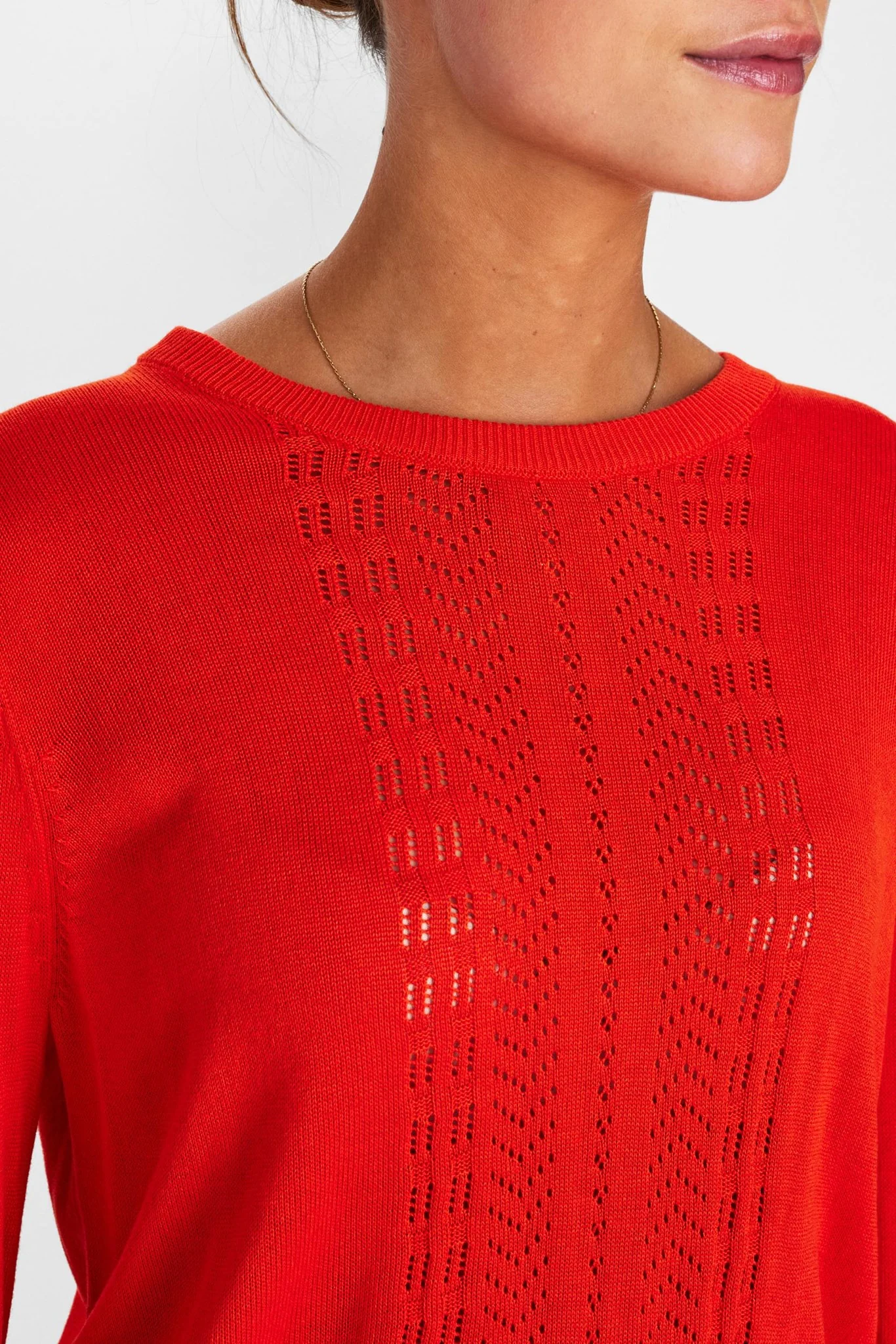 NUPOLLY KNIT PULLOVER - Cherry Tomato - Image 4