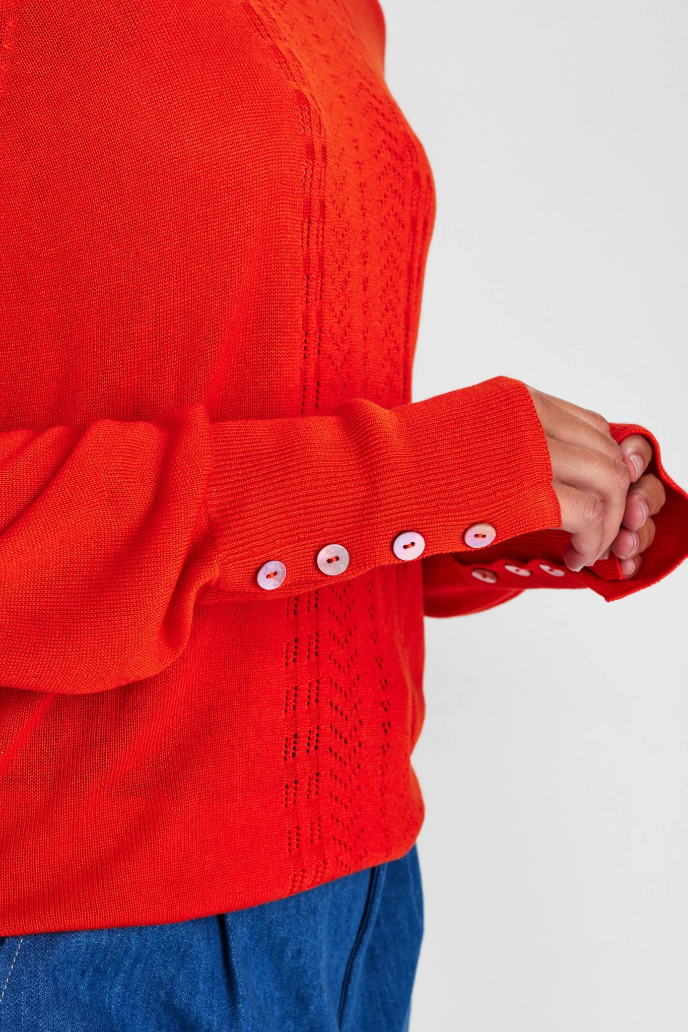 NUPOLLY KNIT PULLOVER - Cherry Tomato - Image 5