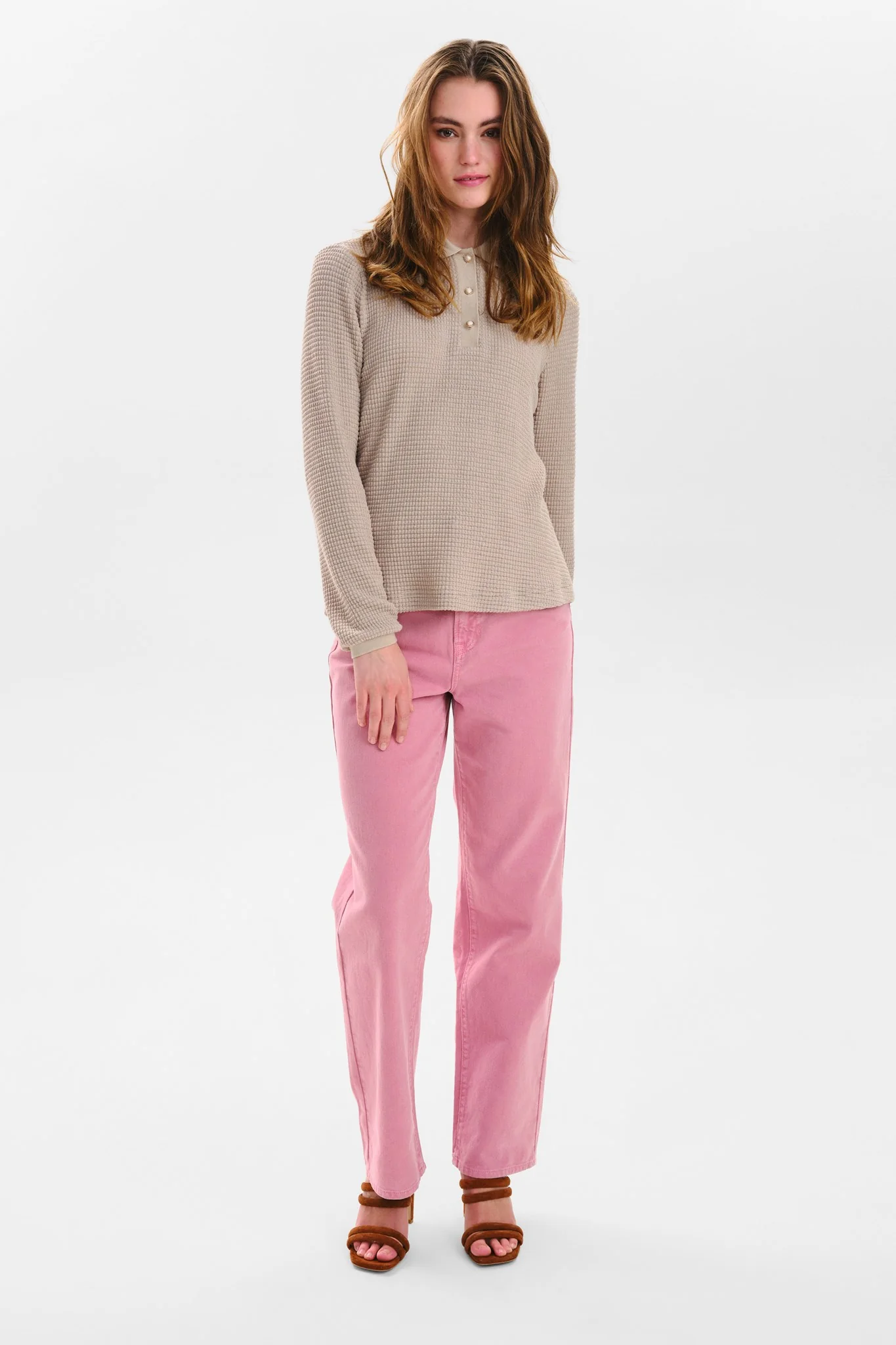 NUPOLO TEE L/S - Cobblestone - Image 3
