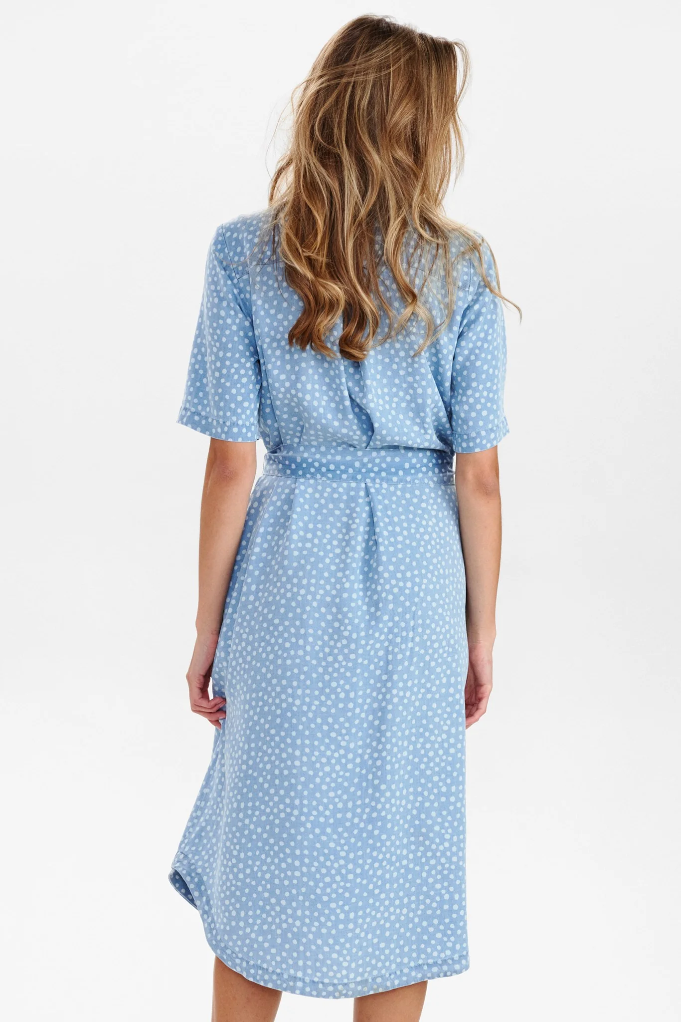 NUPOULINA DRESS - Medium Blue Denim - Image 2