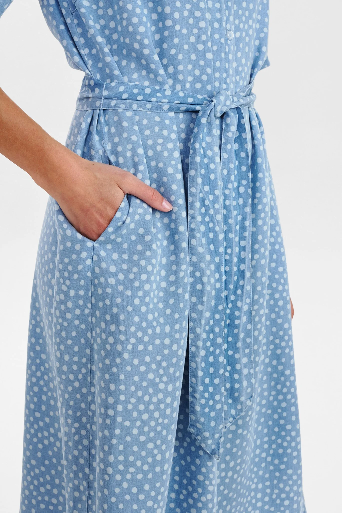 NUPOULINA DRESS - Medium Blue Denim - Image 5