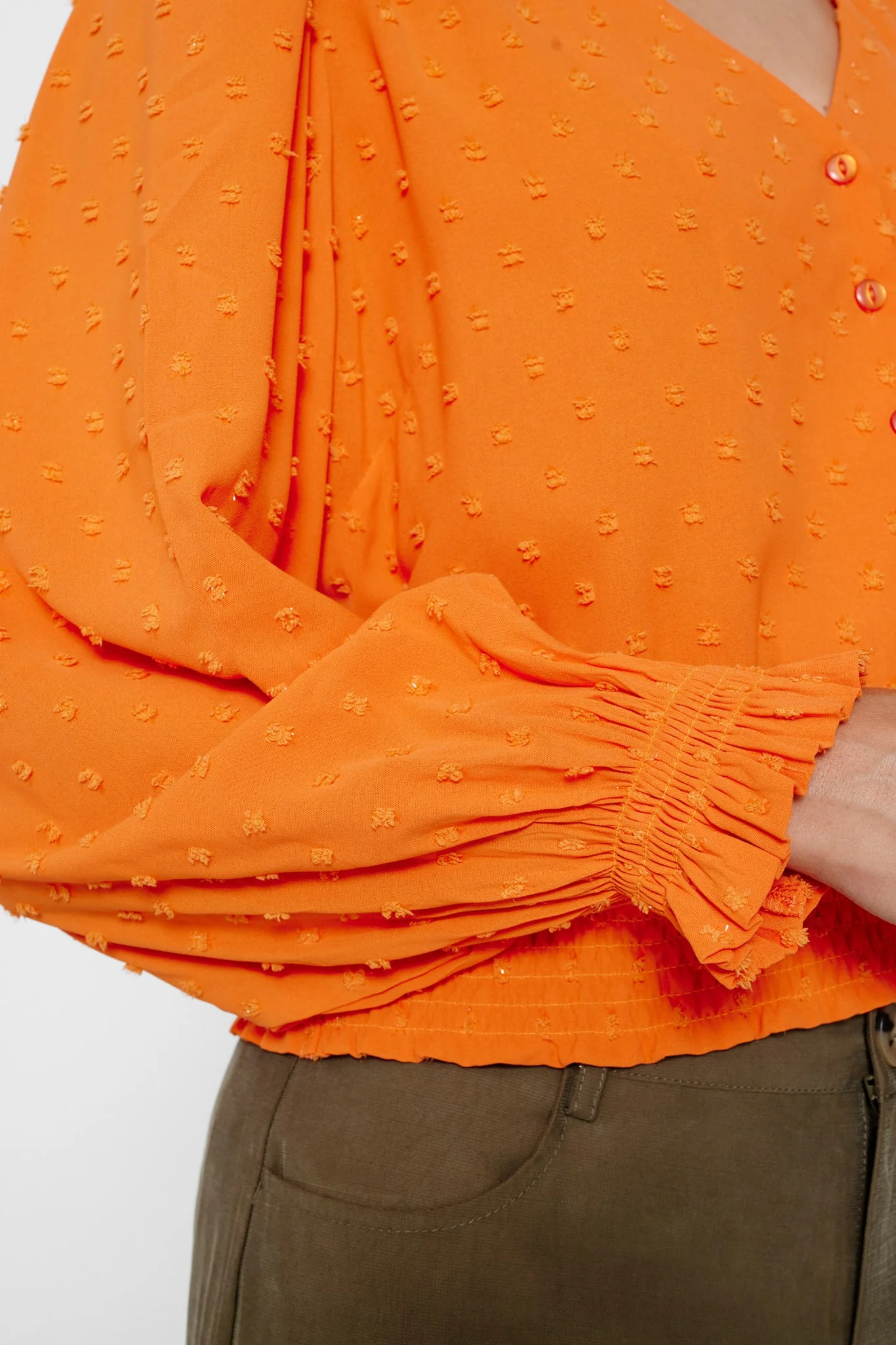 NUREBECCA SHIRT - Red Orange - Image 4