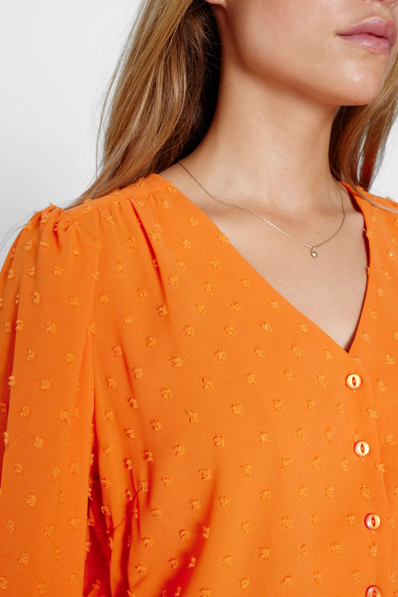 NUREBECCA SHIRT - Red Orange - Image 5