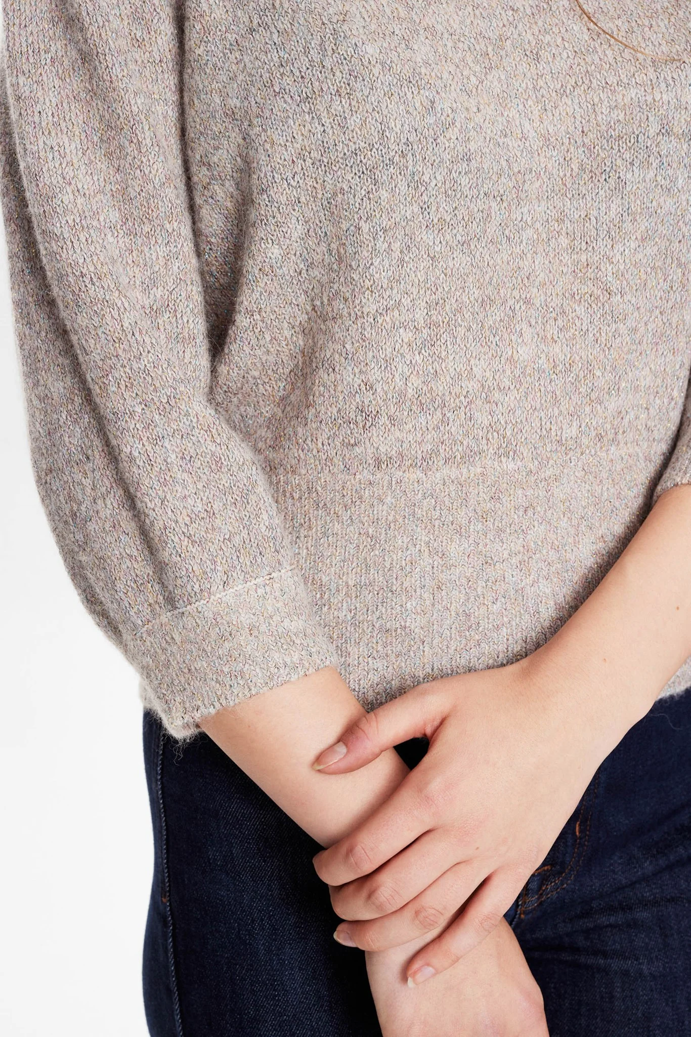 NURIETTA LUREX SS PULLOVER - Sun Kiss - Image 5