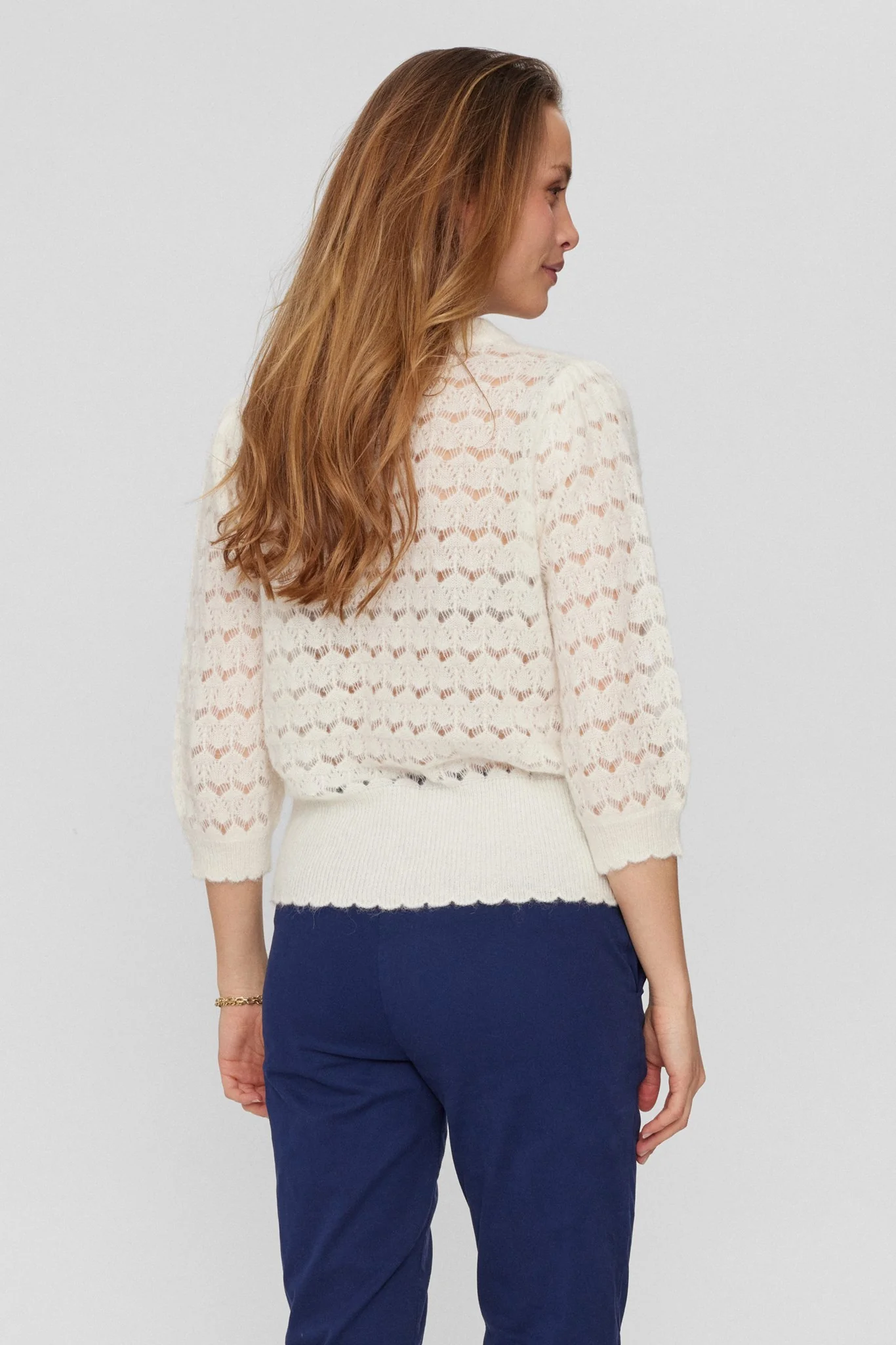 NURIETTA POINTELLE PULLOVER  - Cloud Dancer - Image 2