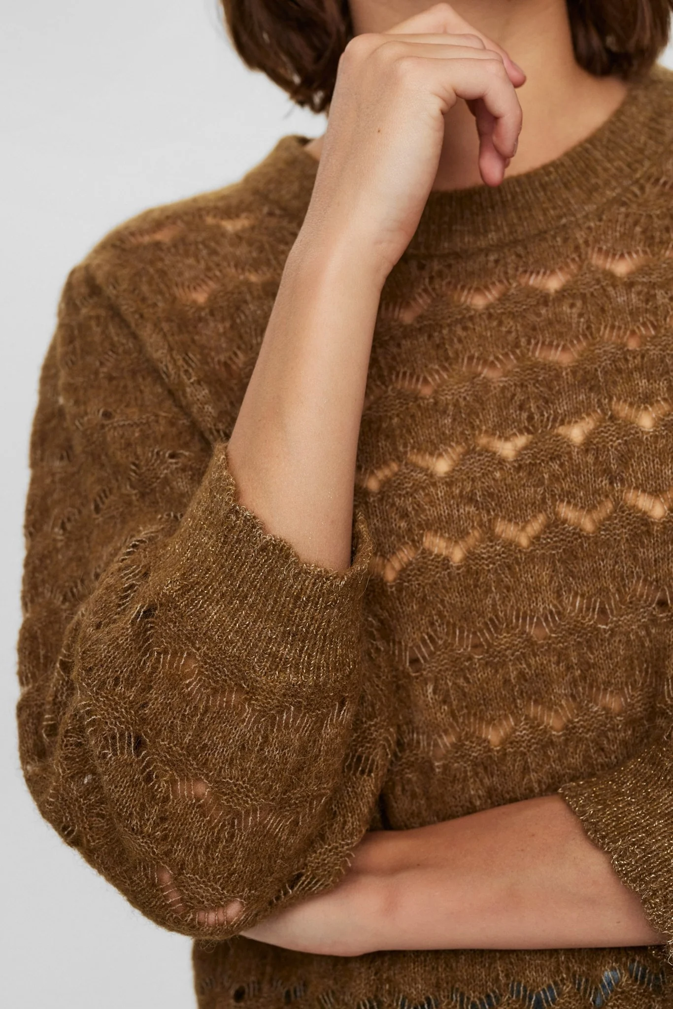 NURIETTA POINTELLE PULLOVER  - Kangaroo - Image 4