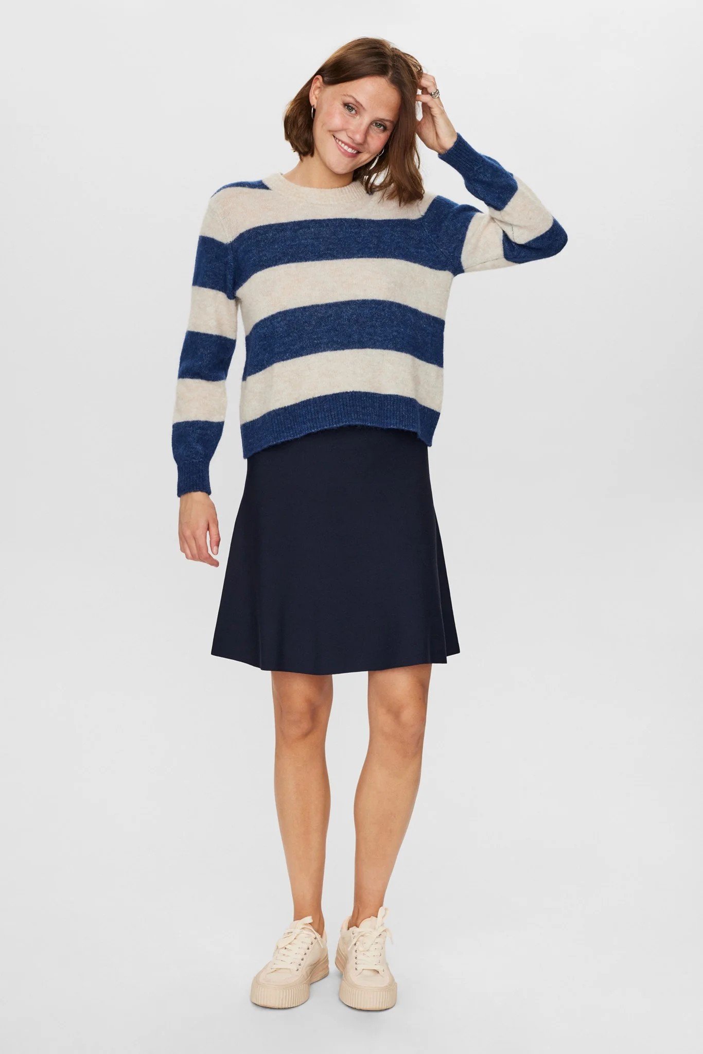NURIETTE BIG STRIPE PULLOVER - Dress Blues - Image 3