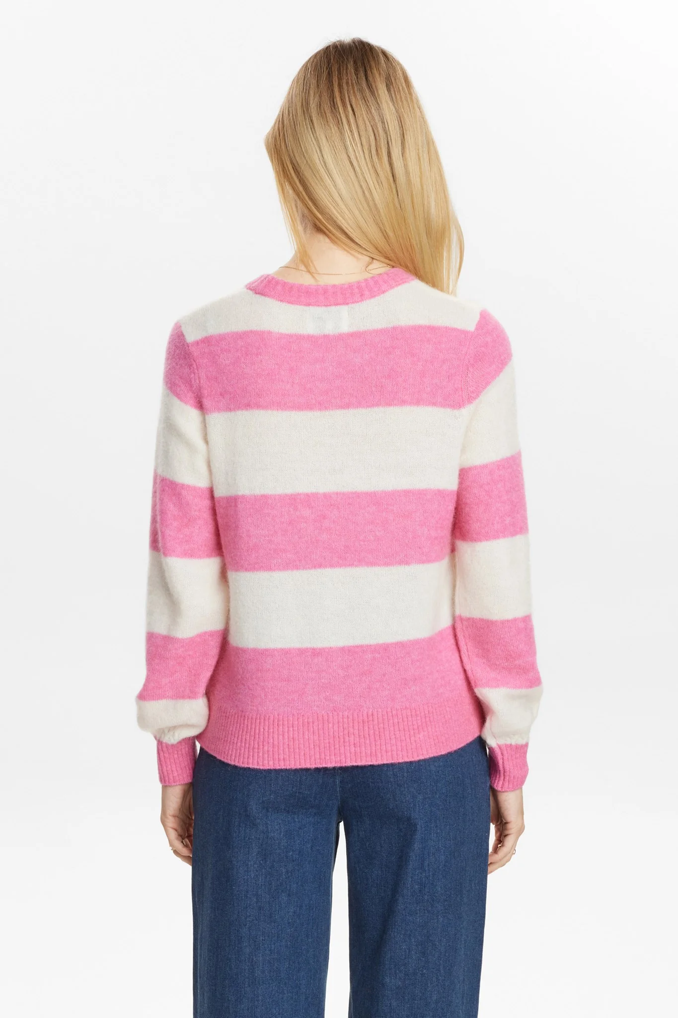 NURIETTE BIG STRIPE PULLOVER - Pink Cosmos - Image 2