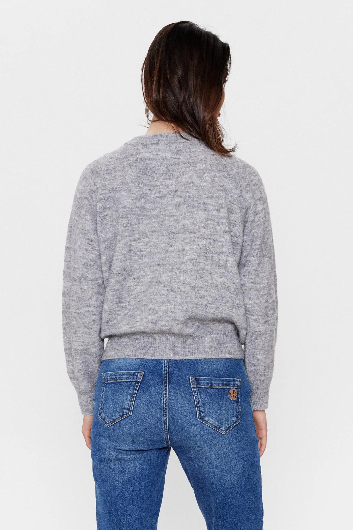 NURIETTE CARDIGAN - Medium Grey mel - Image 2