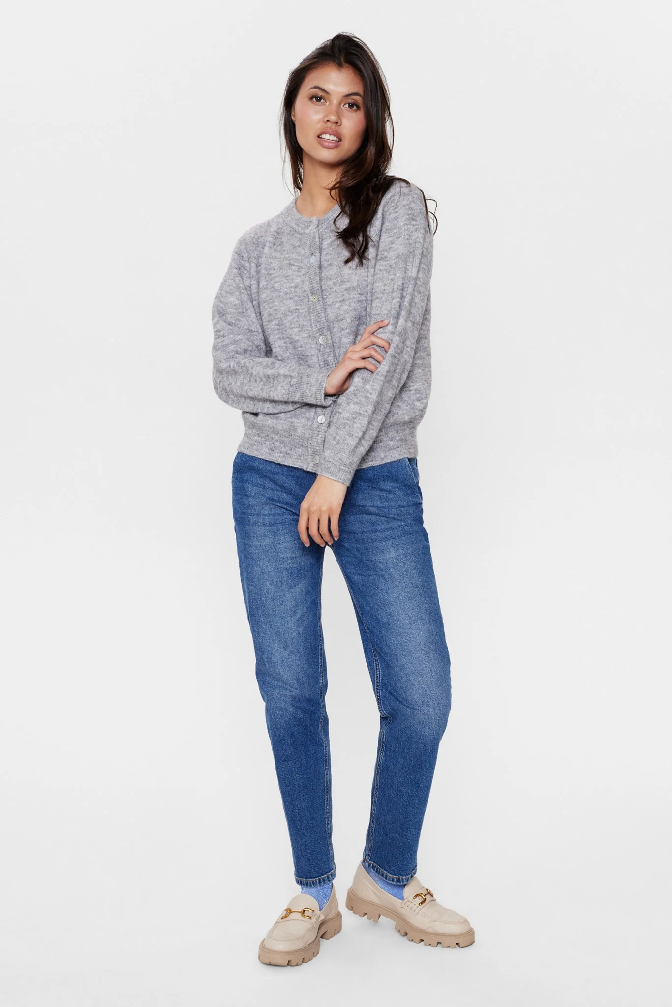 NURIETTE CARDIGAN - Medium Grey mel - Image 3