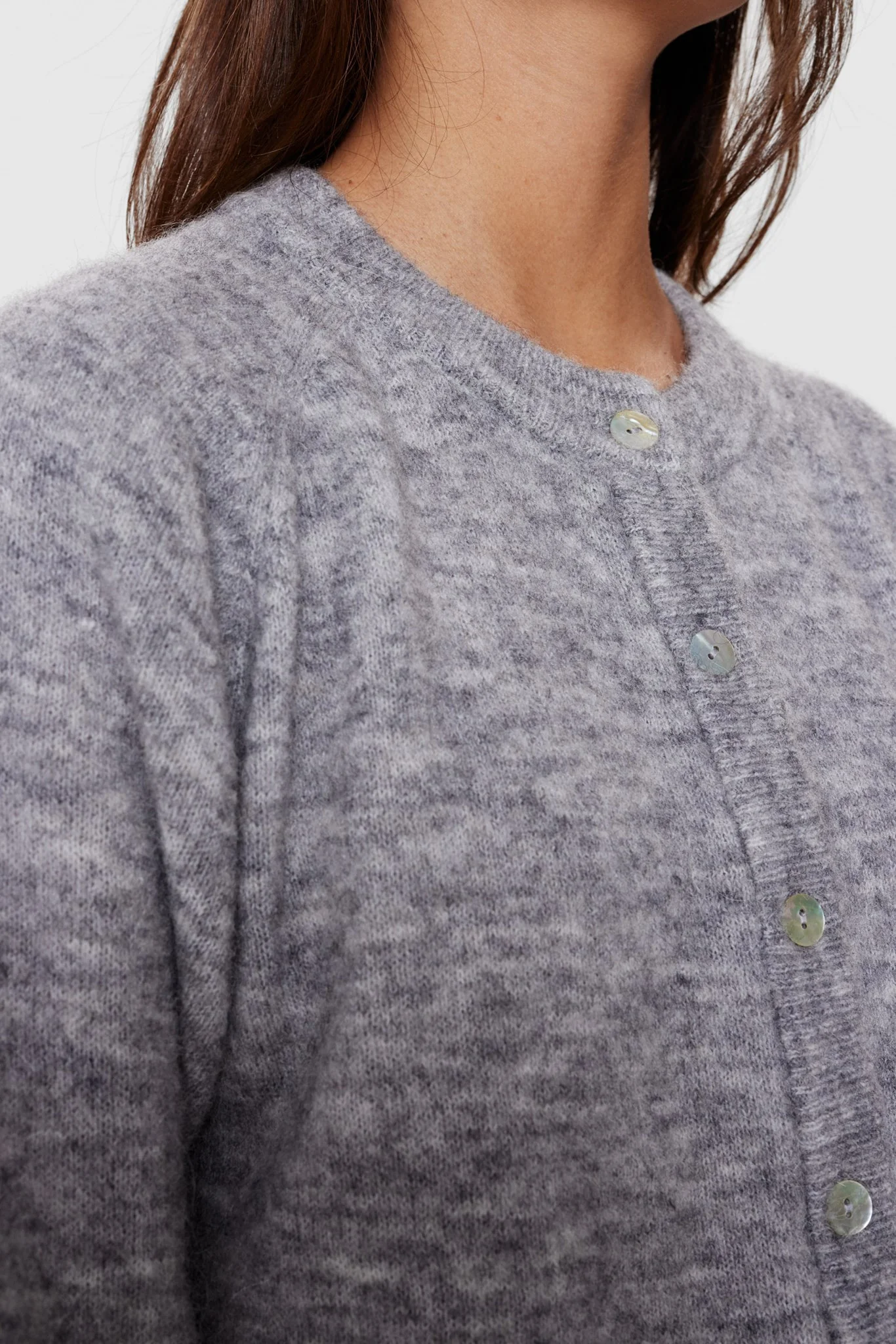 NURIETTE CARDIGAN - Medium Grey mel - Image 4