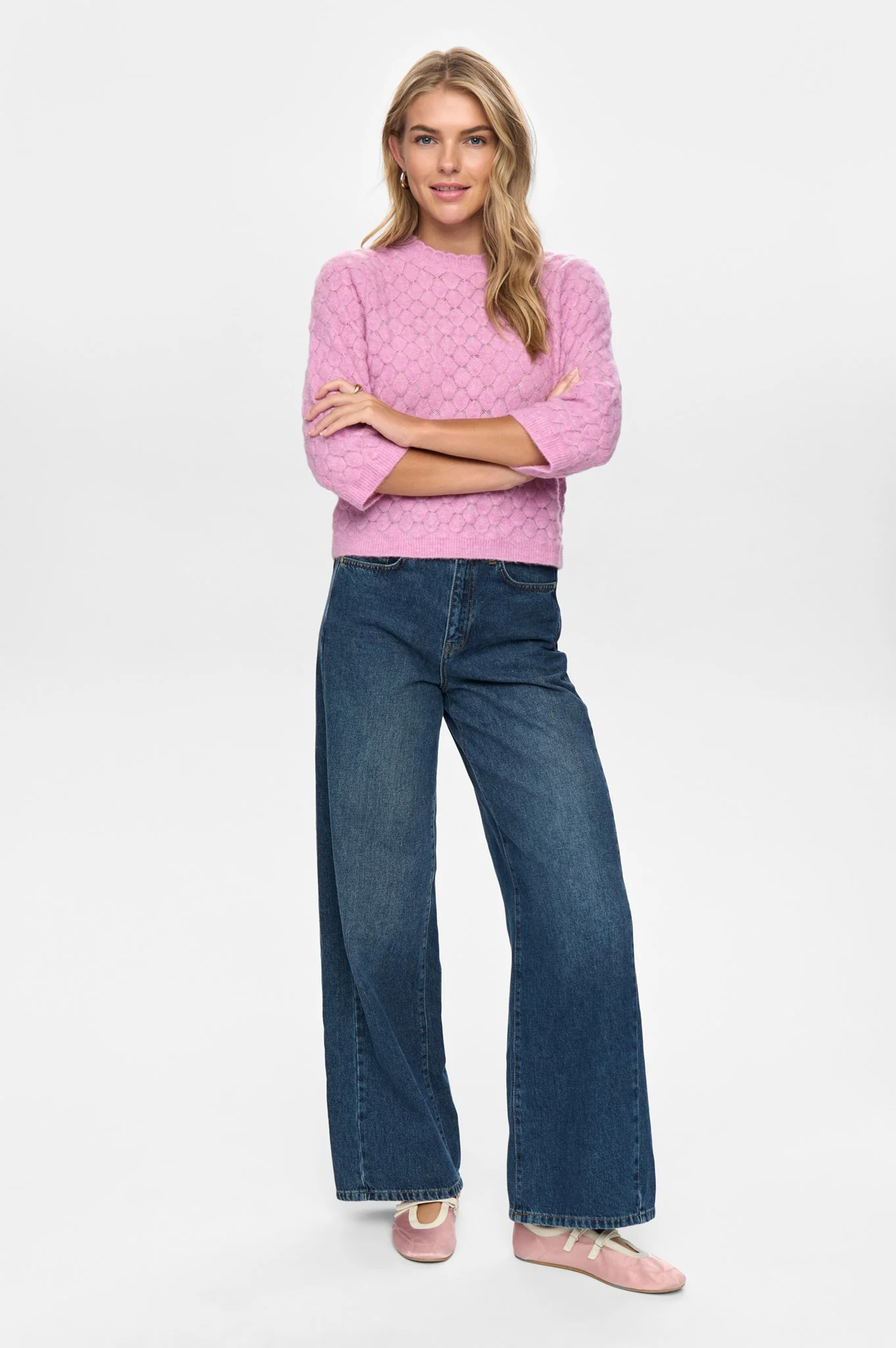 NURIETTE LEAF POINTELLE PULLOVER - LILAC SACHET - Image 3