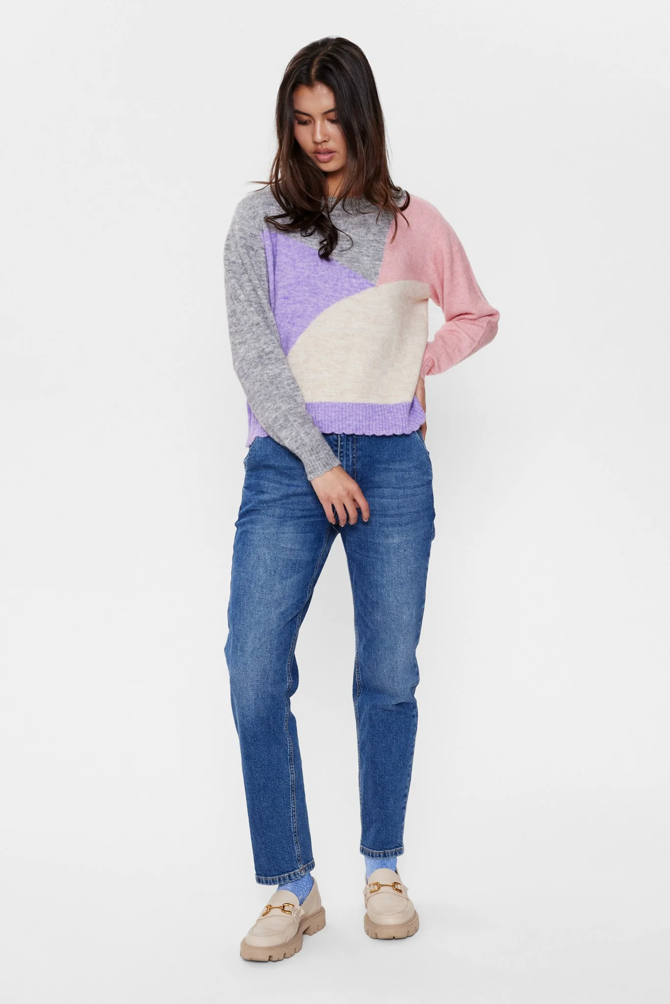 NURIETTE MIX PULLOVER - Medium Grey mel - Image 3