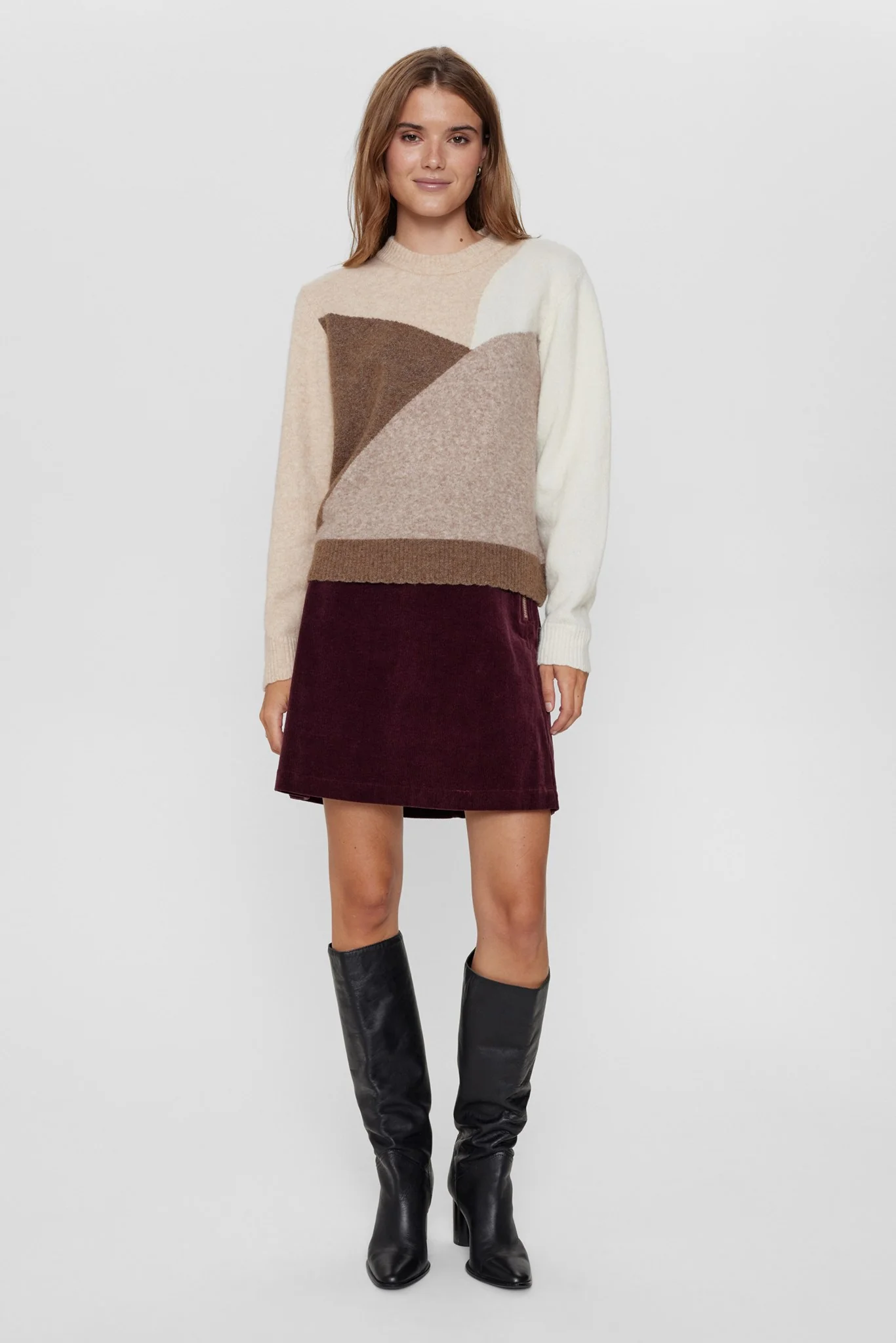 NURIETTE MIX PULLOVER - Sesame Melange - Image 3